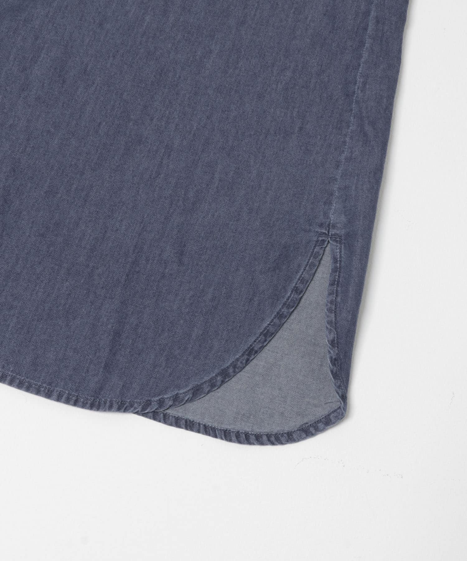 ライトコットンデニムシャツワンピース INDIGO Free