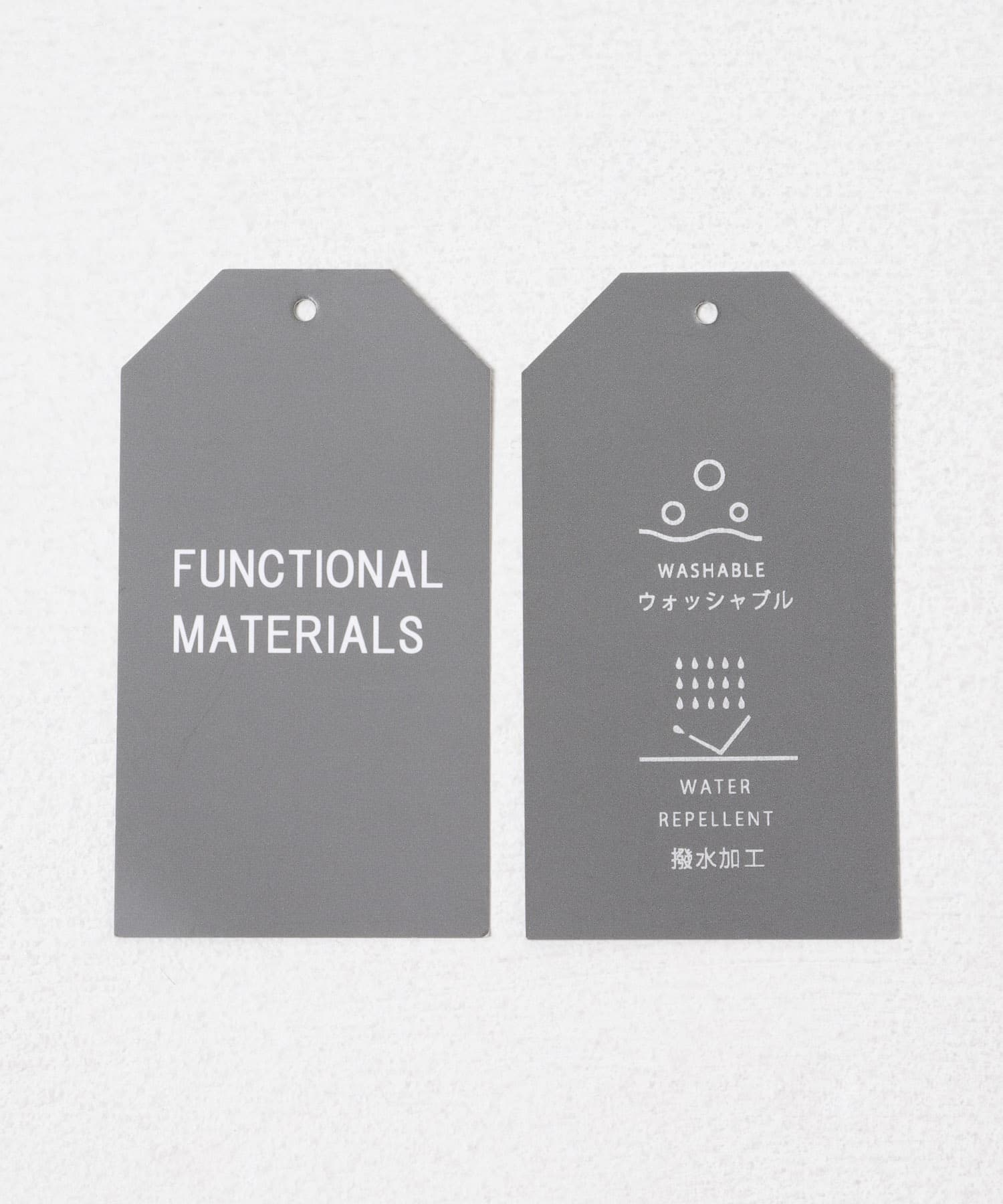 撥水中綿ノーカラーコート BLACK Free