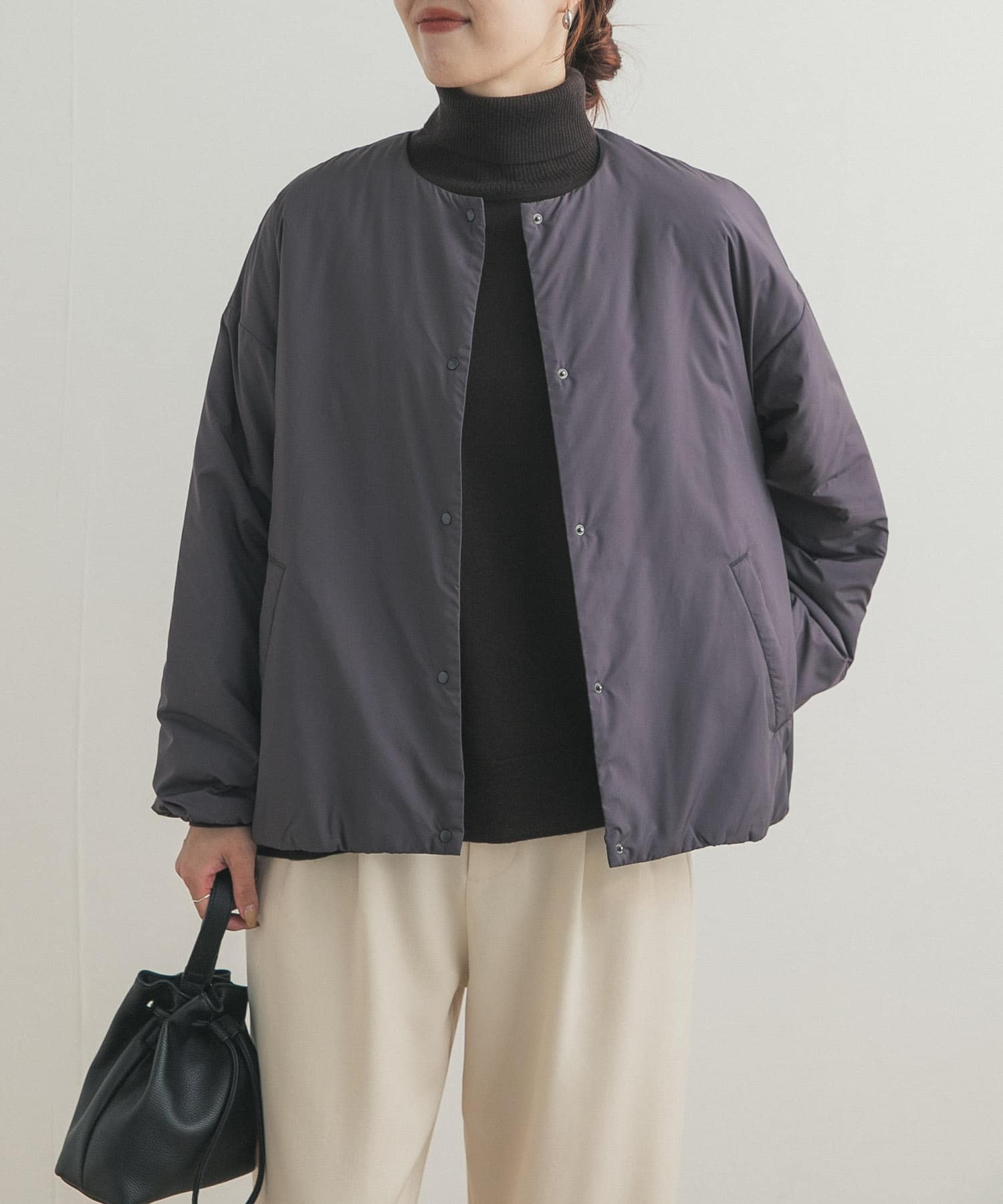 『UR TECH』撥水ポケッタブル中綿ブルゾン