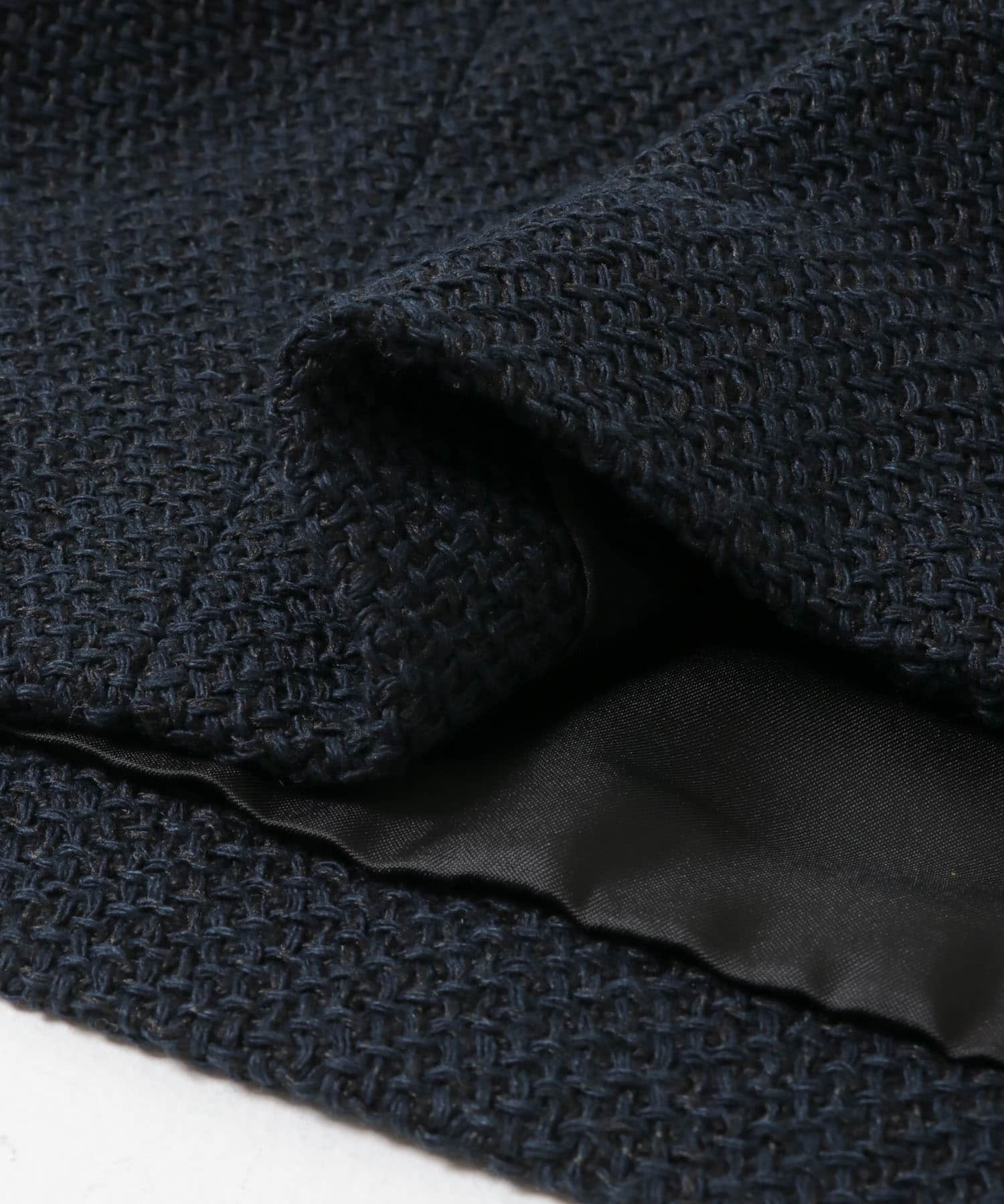 ツィードVネックロングジャケット NAVY Free