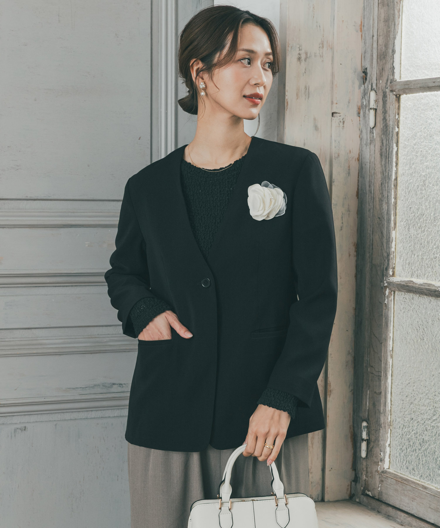 ノーカラージャケット