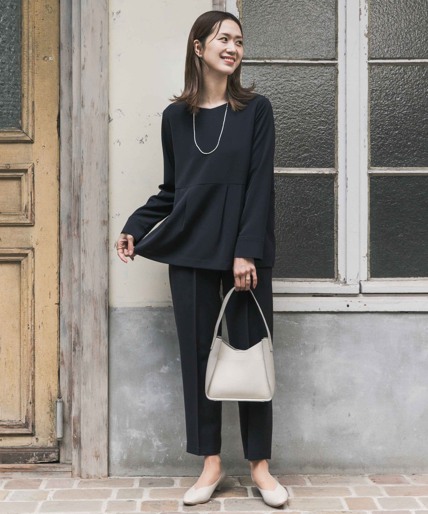 ペプラムトップスセットアップ