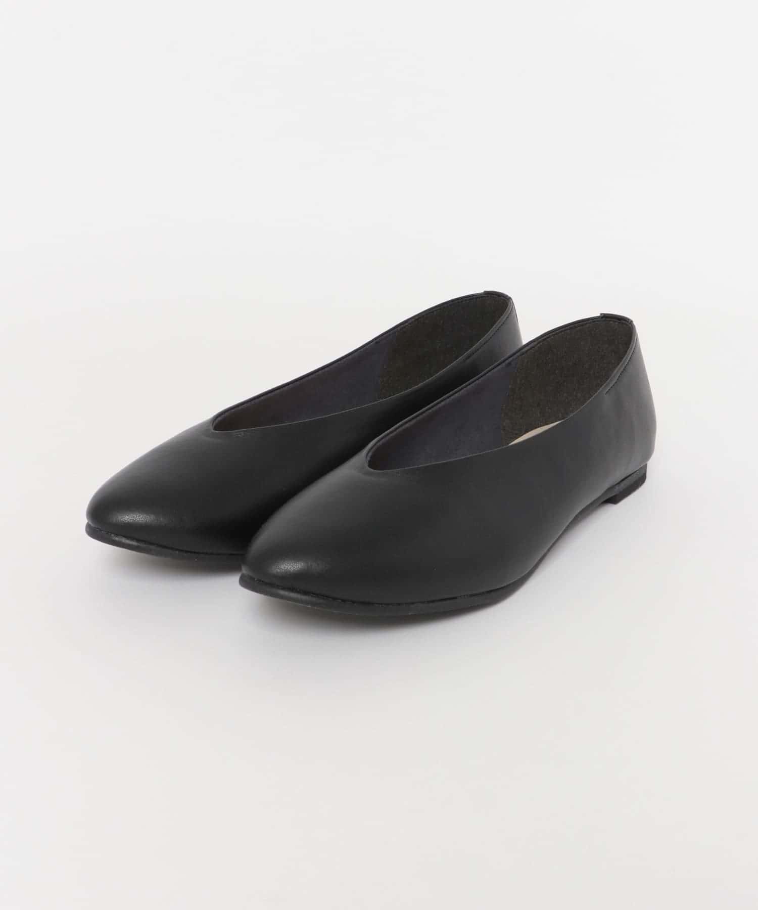 Vカットパンプス BLACK 36