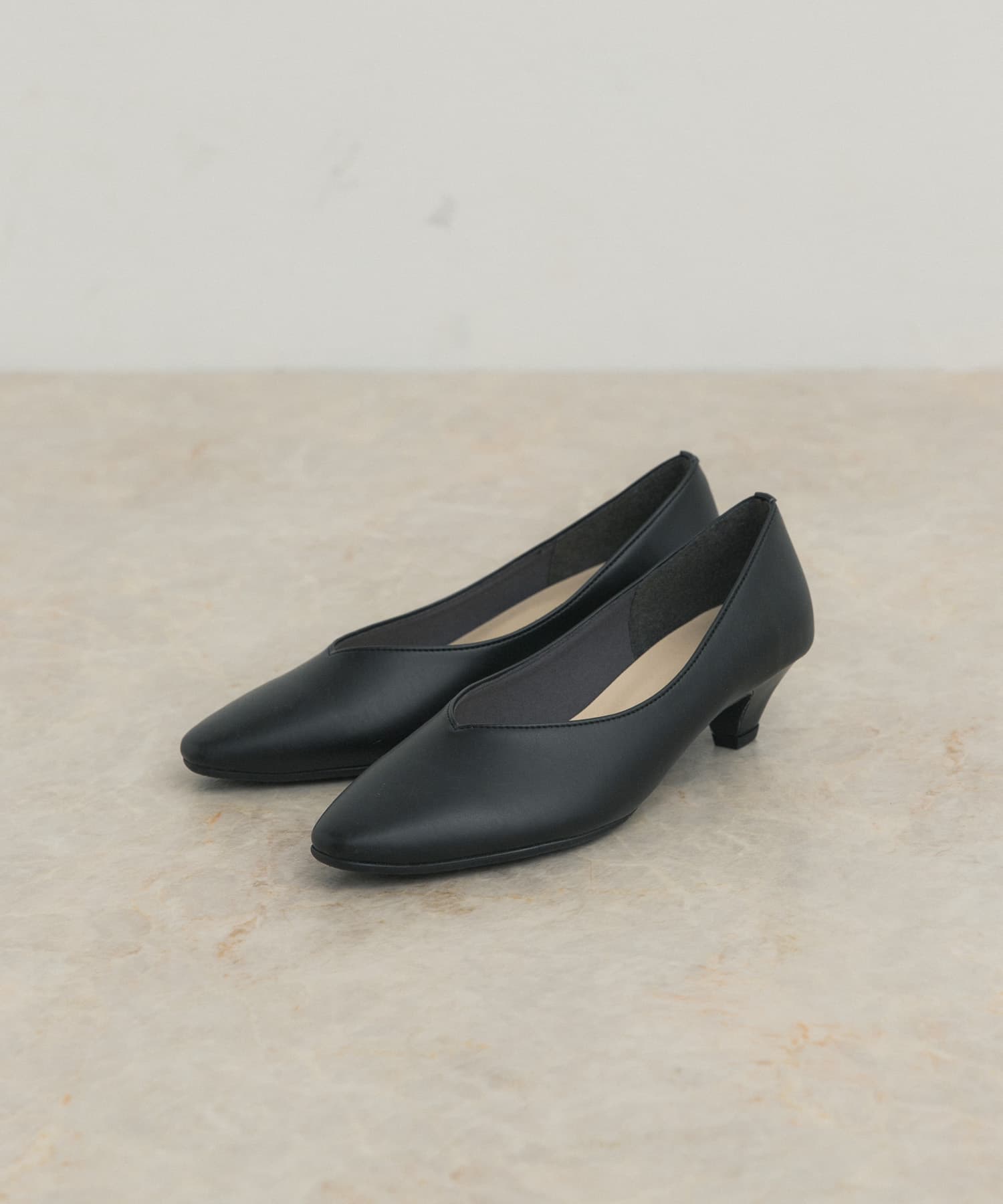 ソフトヒールパンプス BLACK 36