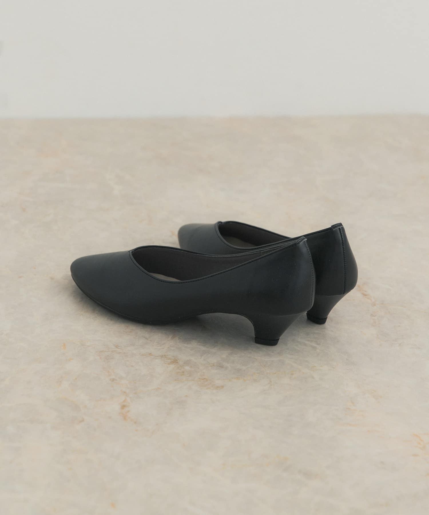 ソフトヒールパンプス BLACK 36