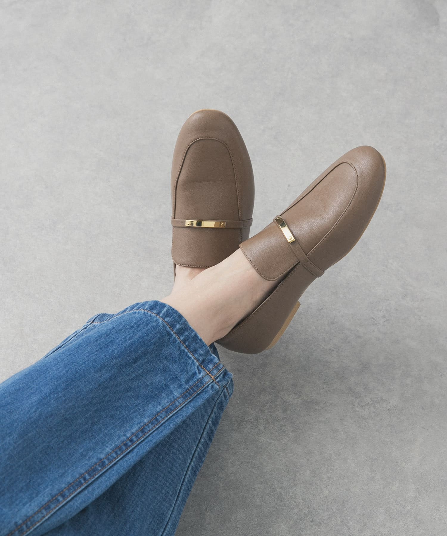 ストラップローファー BEIGE 36