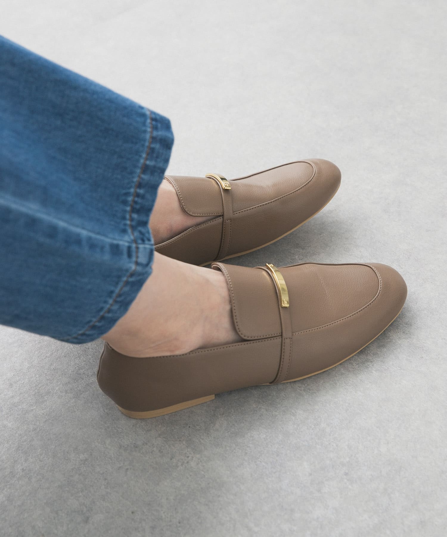 ストラップローファー BEIGE 36