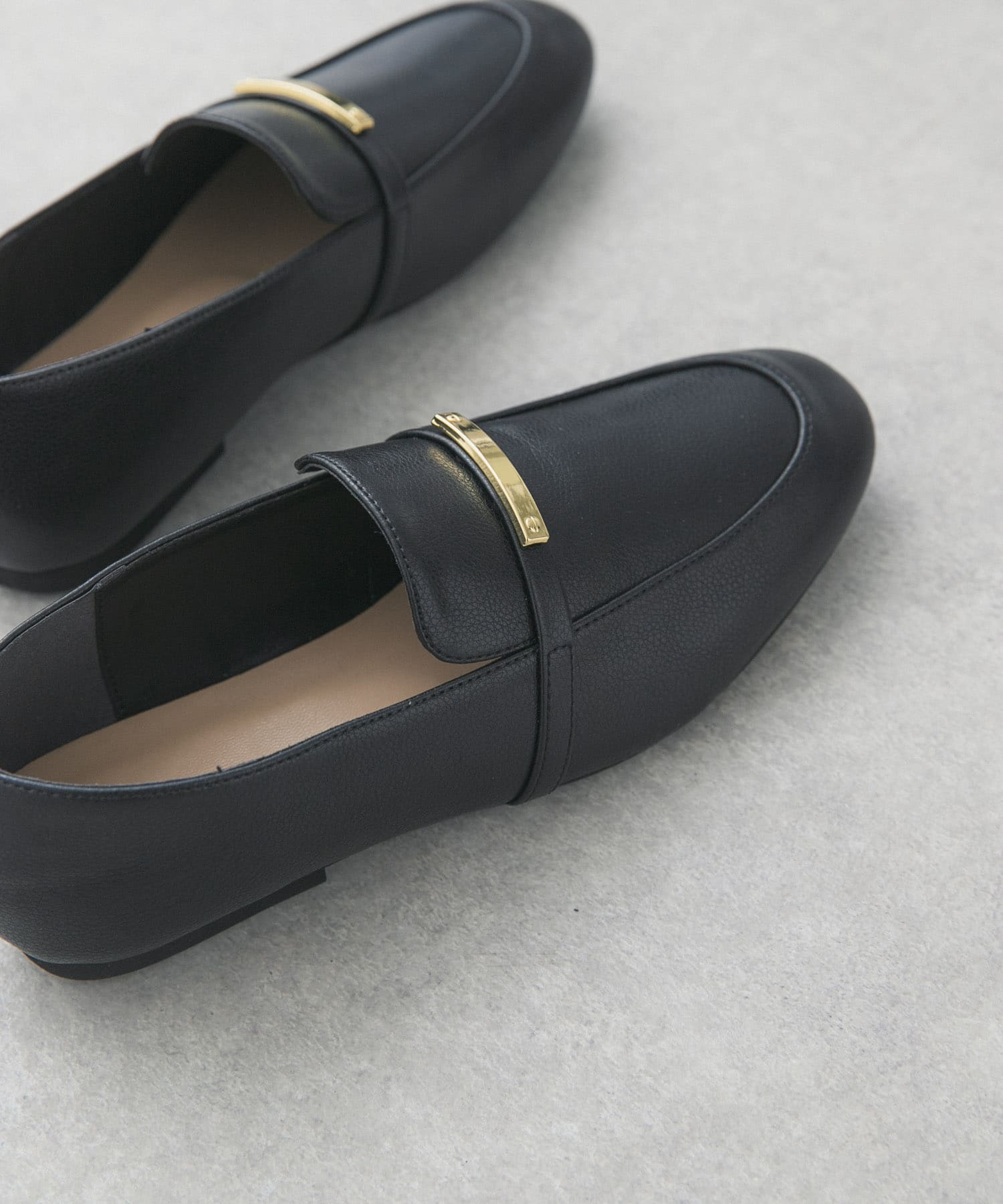 ストラップローファー BLACK 36