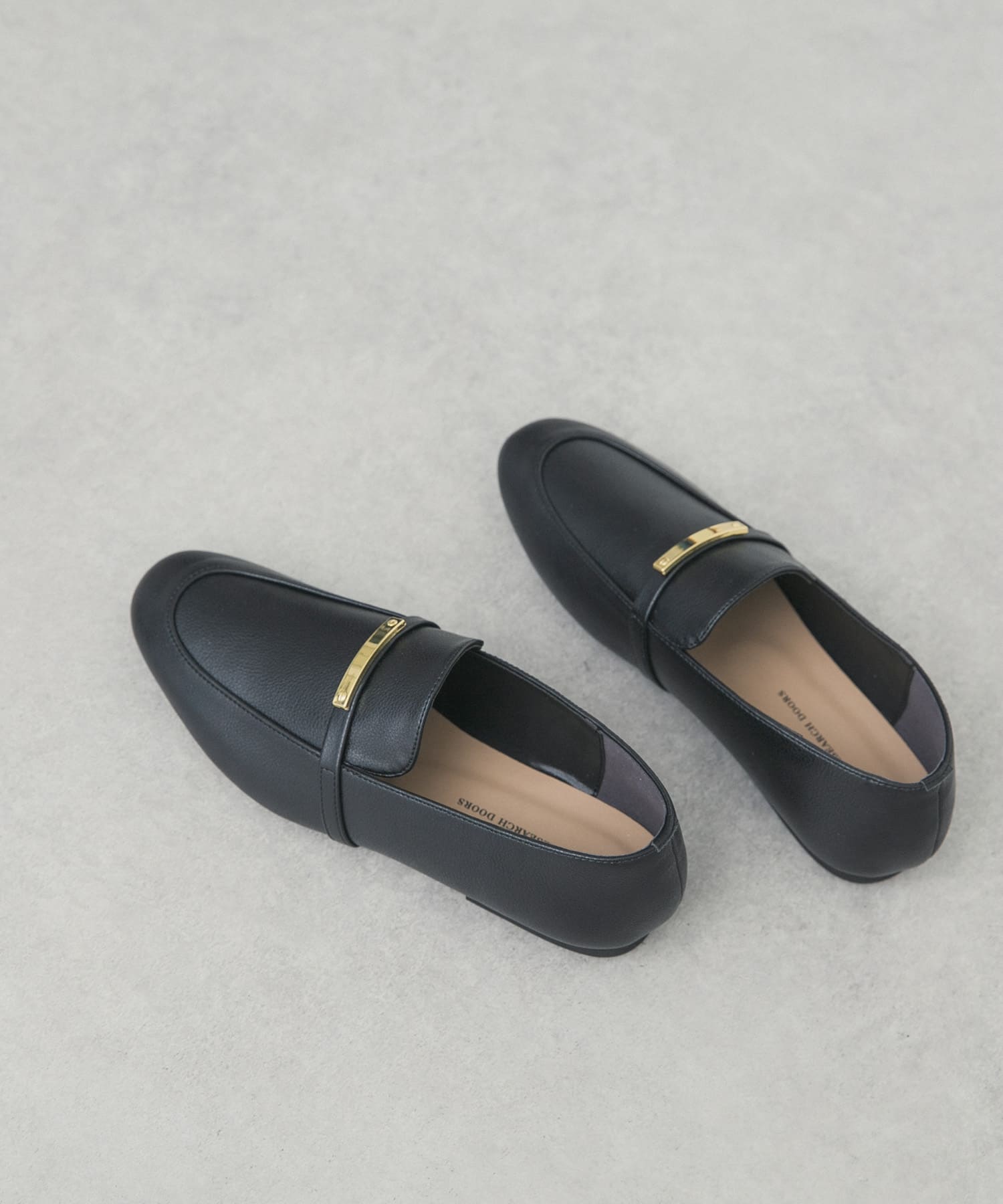 ストラップローファー BLACK 36