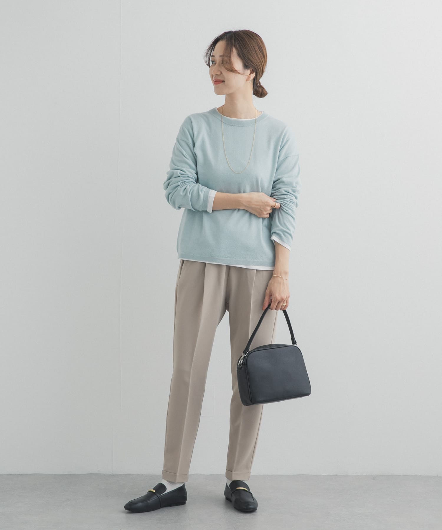 2WAYスクエアショルダーバッグ BLACK One