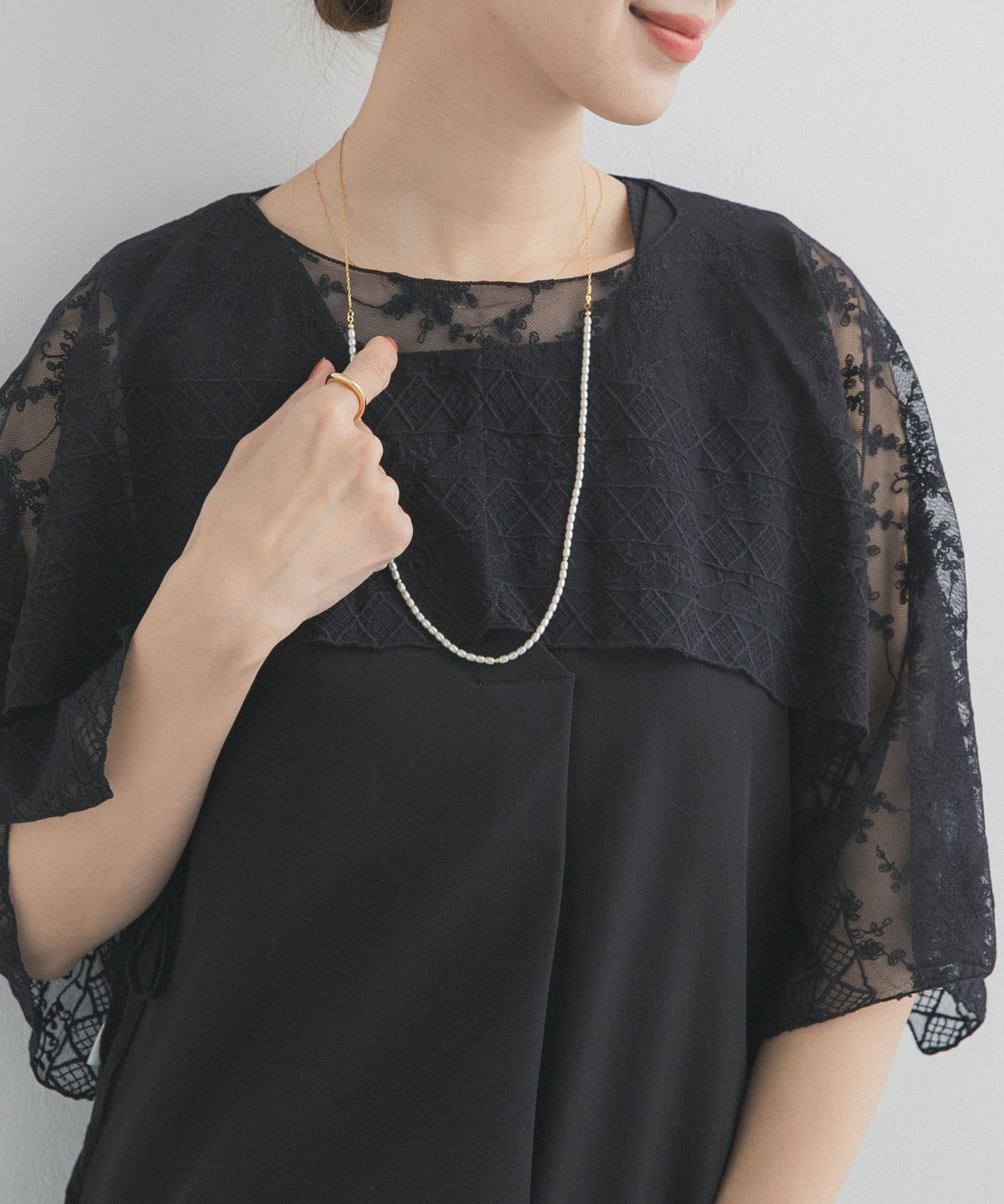 パールスライドネックレス