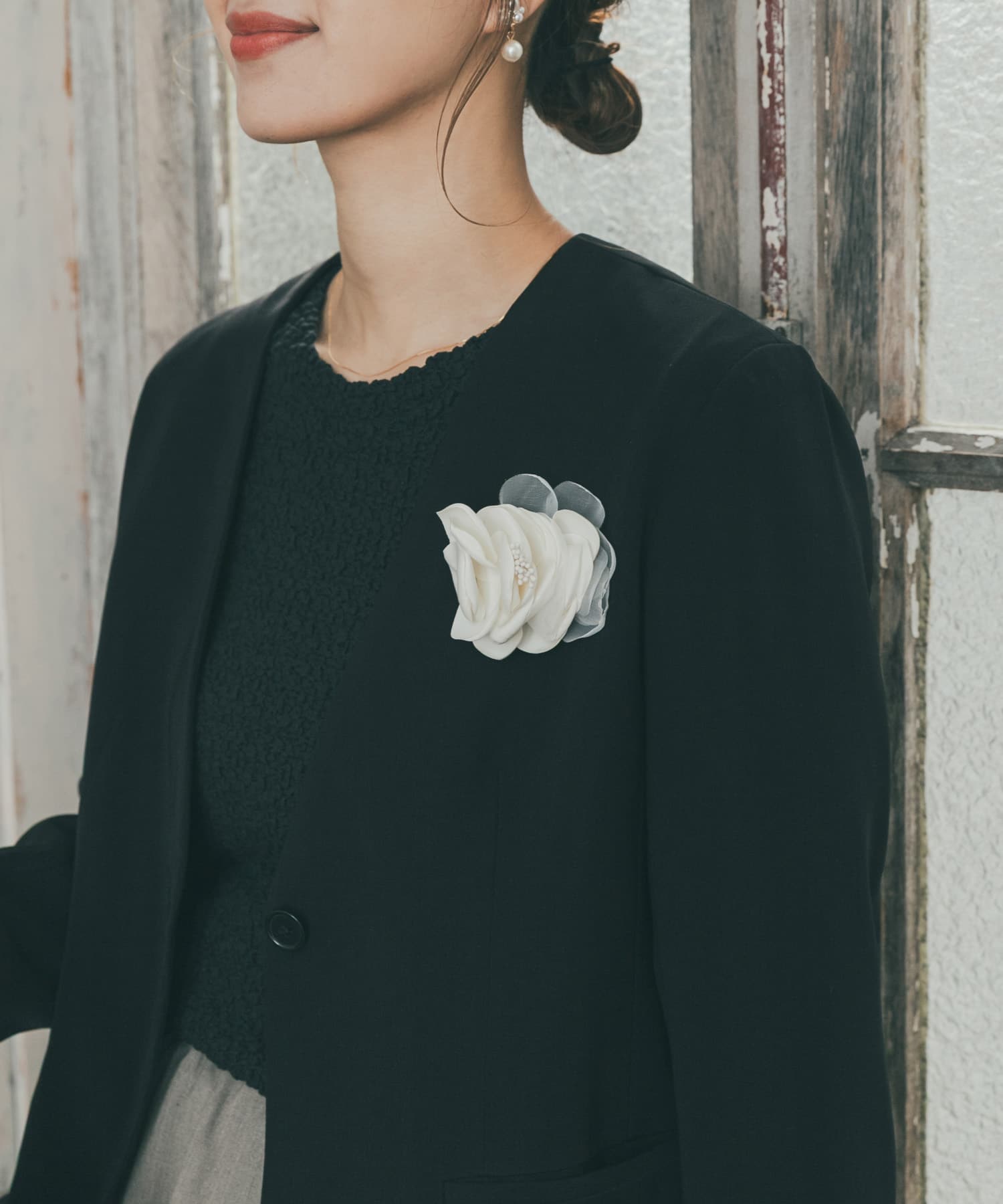 ニュアンスフラワーコサージュ