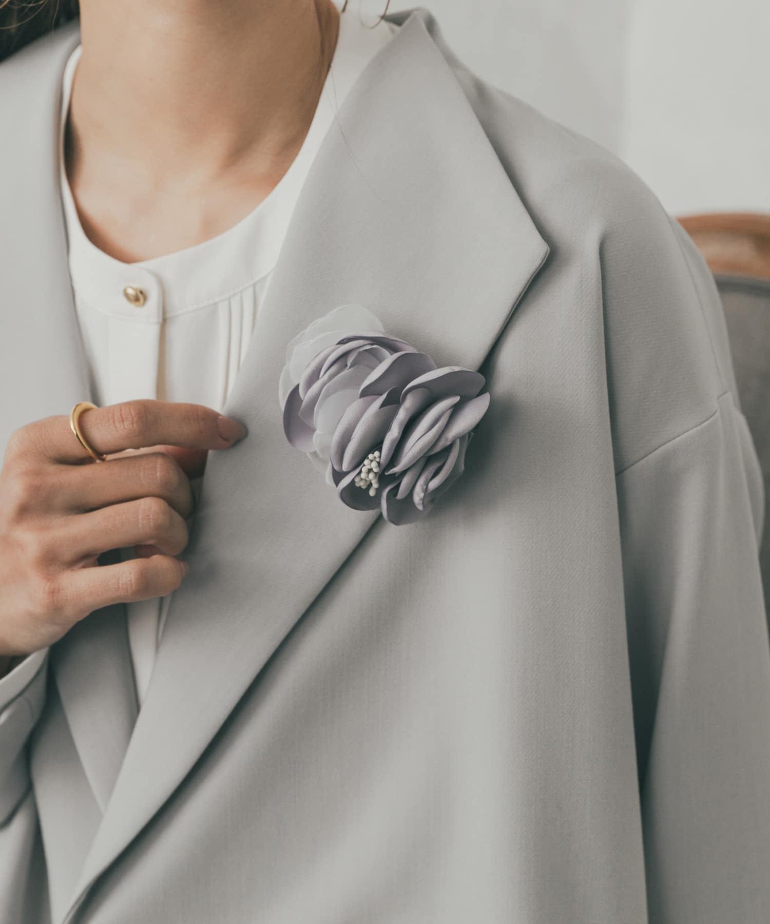 ニュアンスフラワーコサージュ