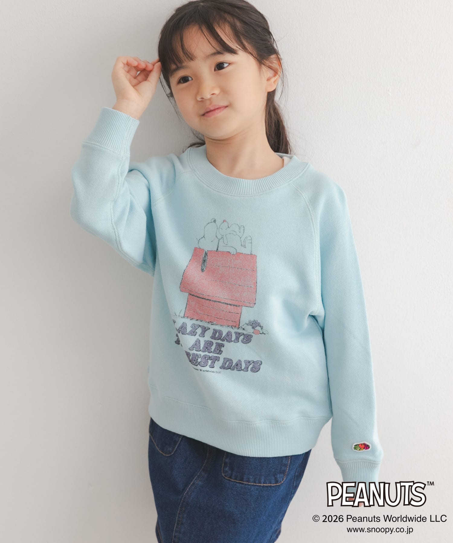 別注』FRUIT OF THE LOOM×DOORS 甘編み裏毛スウェット(KIDS)(120 IVORY