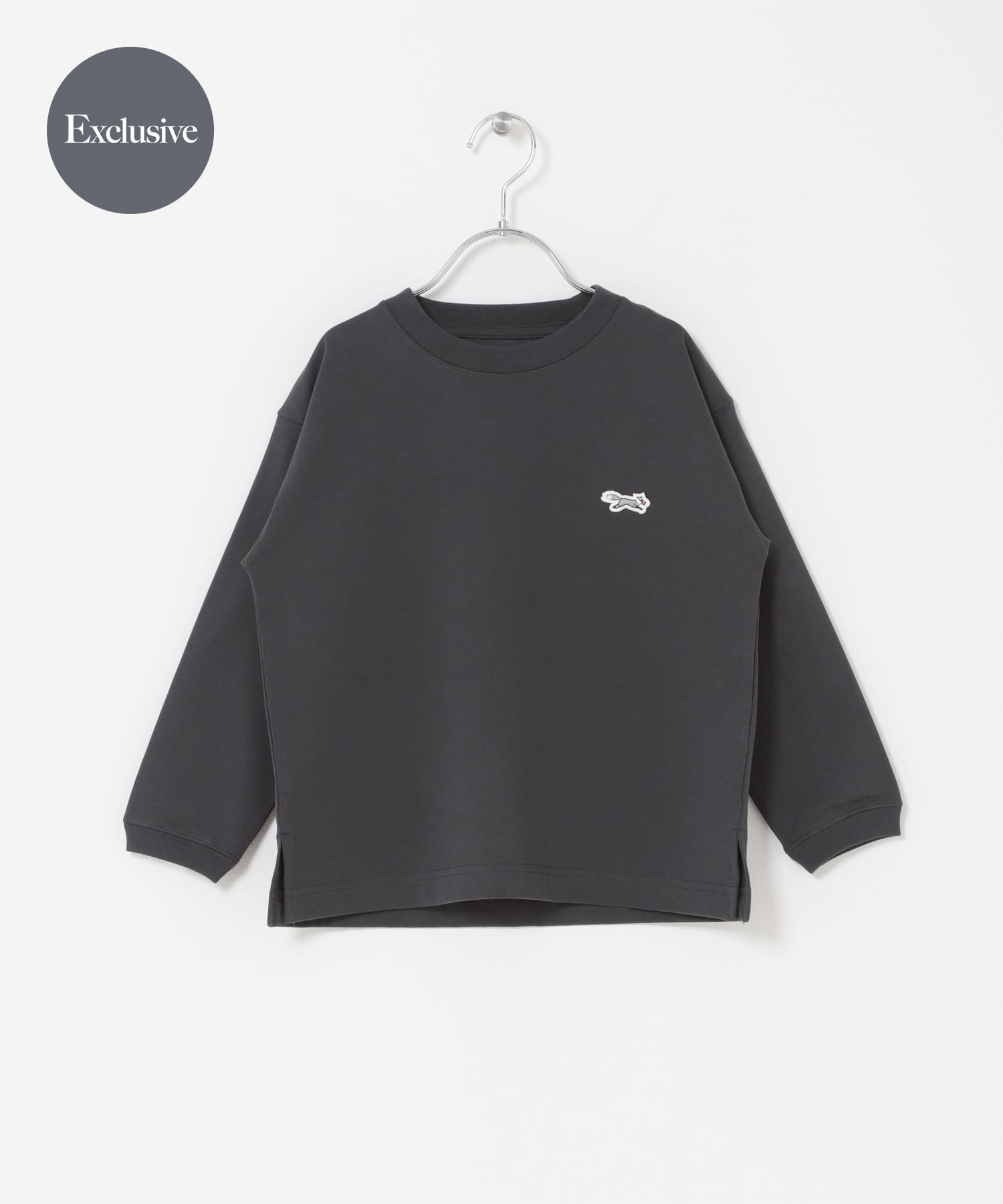 『別注』『親子リンク』PENNEYS×DOORS　THE FOX LONG-SLEEVE T-SHIRTS(KIDS) CHARCOAL 120(115-125)