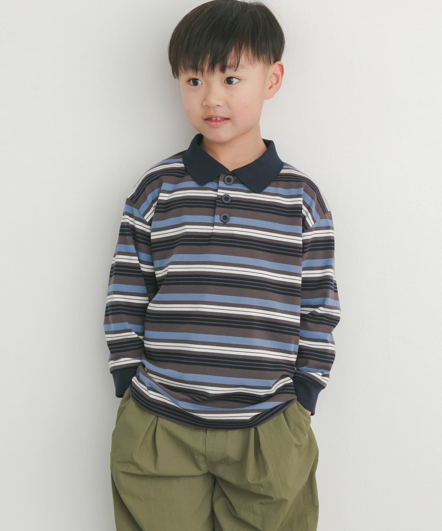 マルチボーダーラガーシャツ(KIDS)