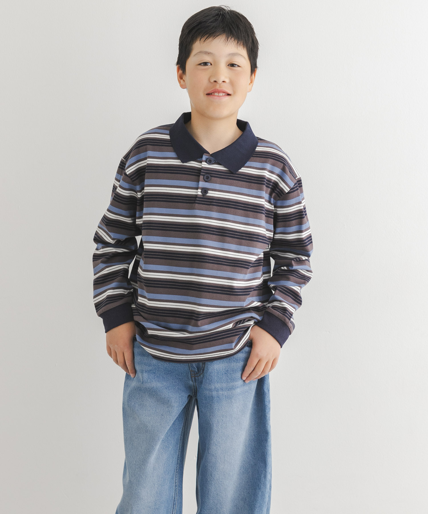 『150サイズ』マルチボーダーラガーシャツ(KIDS)