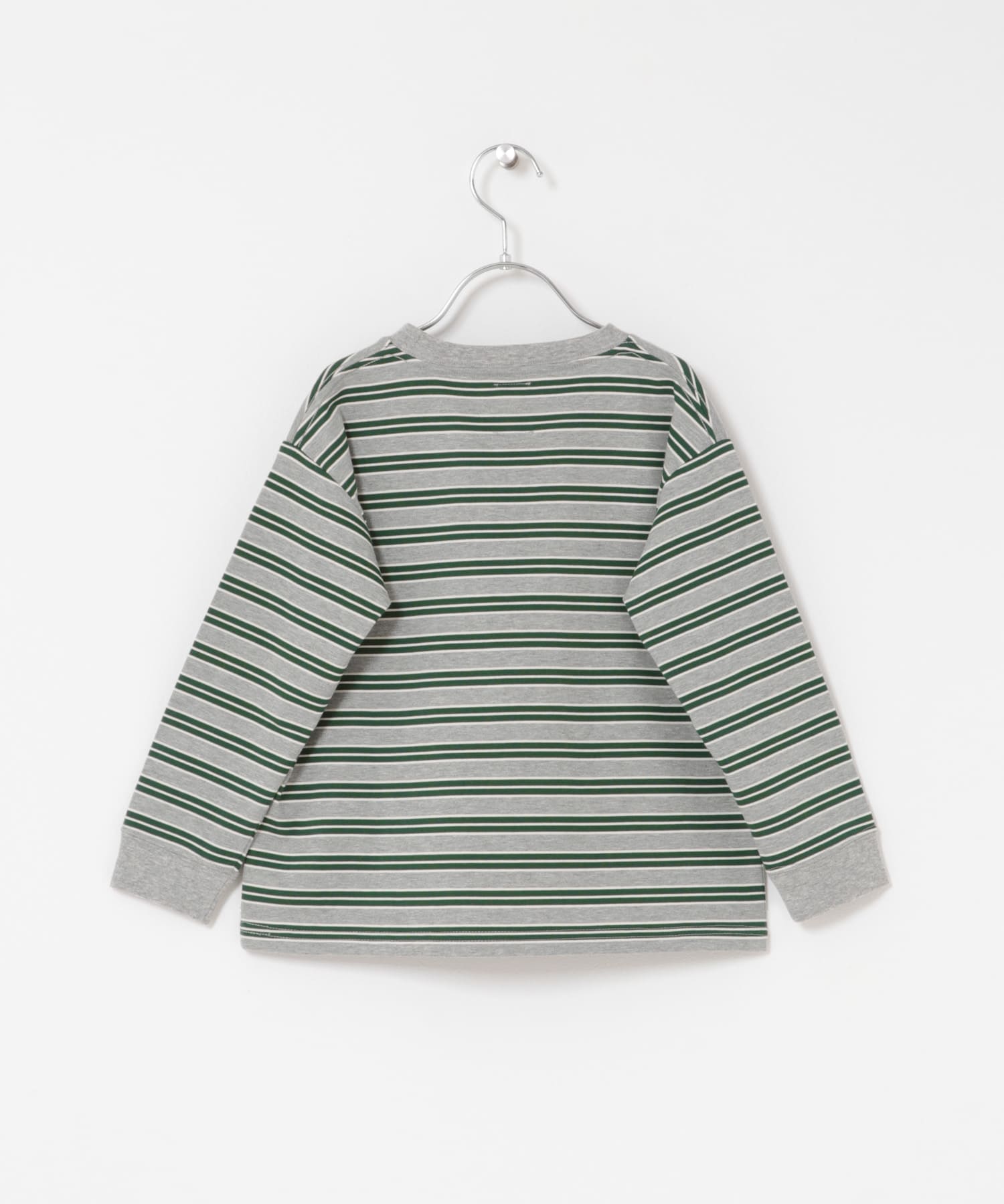 『150サイズあり』マルチボーダープルオーバー(KIDS) TOP GRAY 105(100-110)