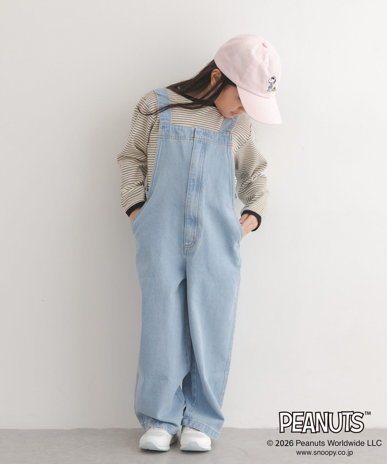 ワッフルパイピングロングスリーブTシャツ(KIDS) IVO×BK 105(100-110)
