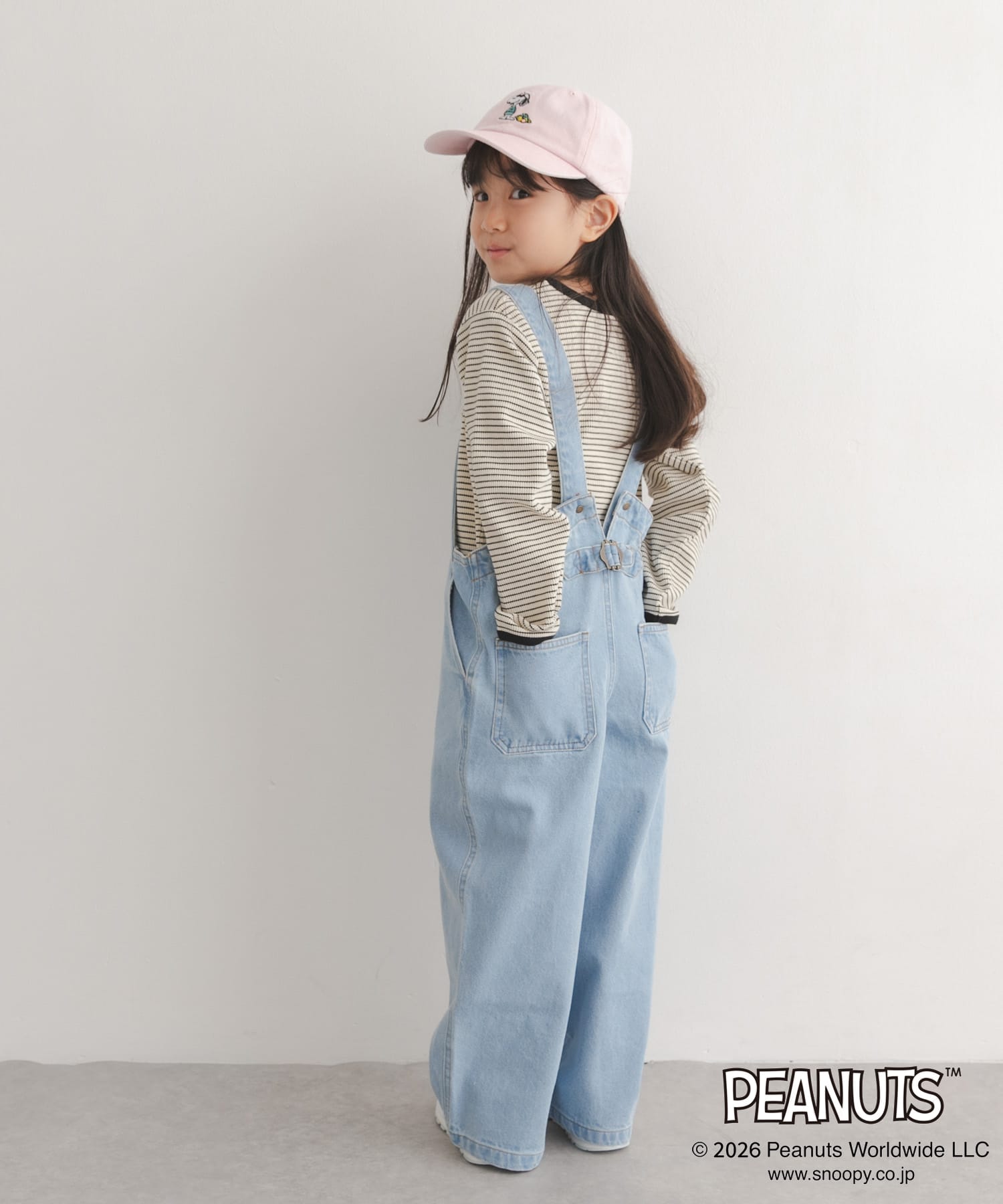ワッフルパイピングロングスリーブTシャツ(KIDS) IVO×BK 105(100-110)