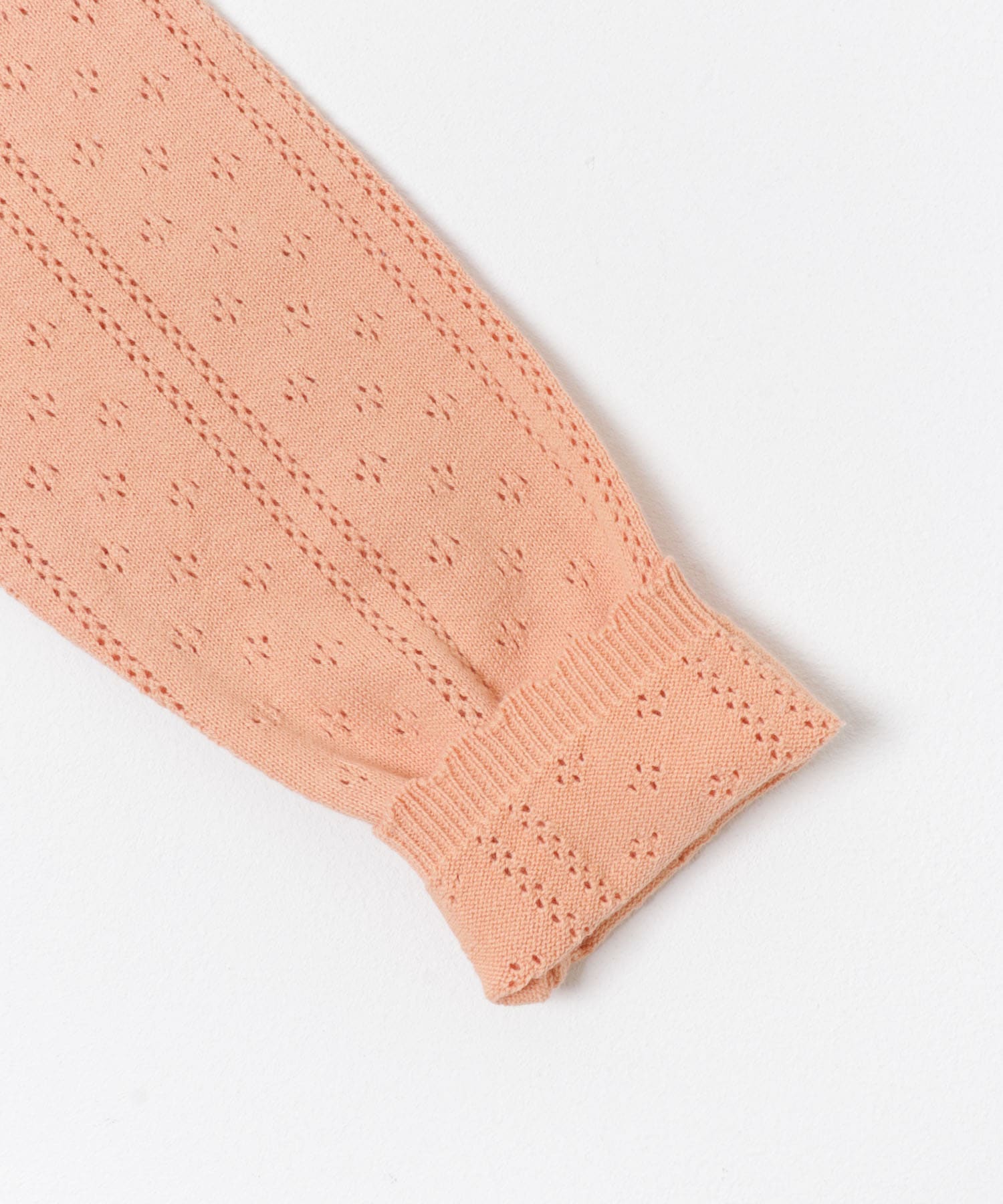 透かし編みカーディガン(KIDS) PEACH 120(115-125)