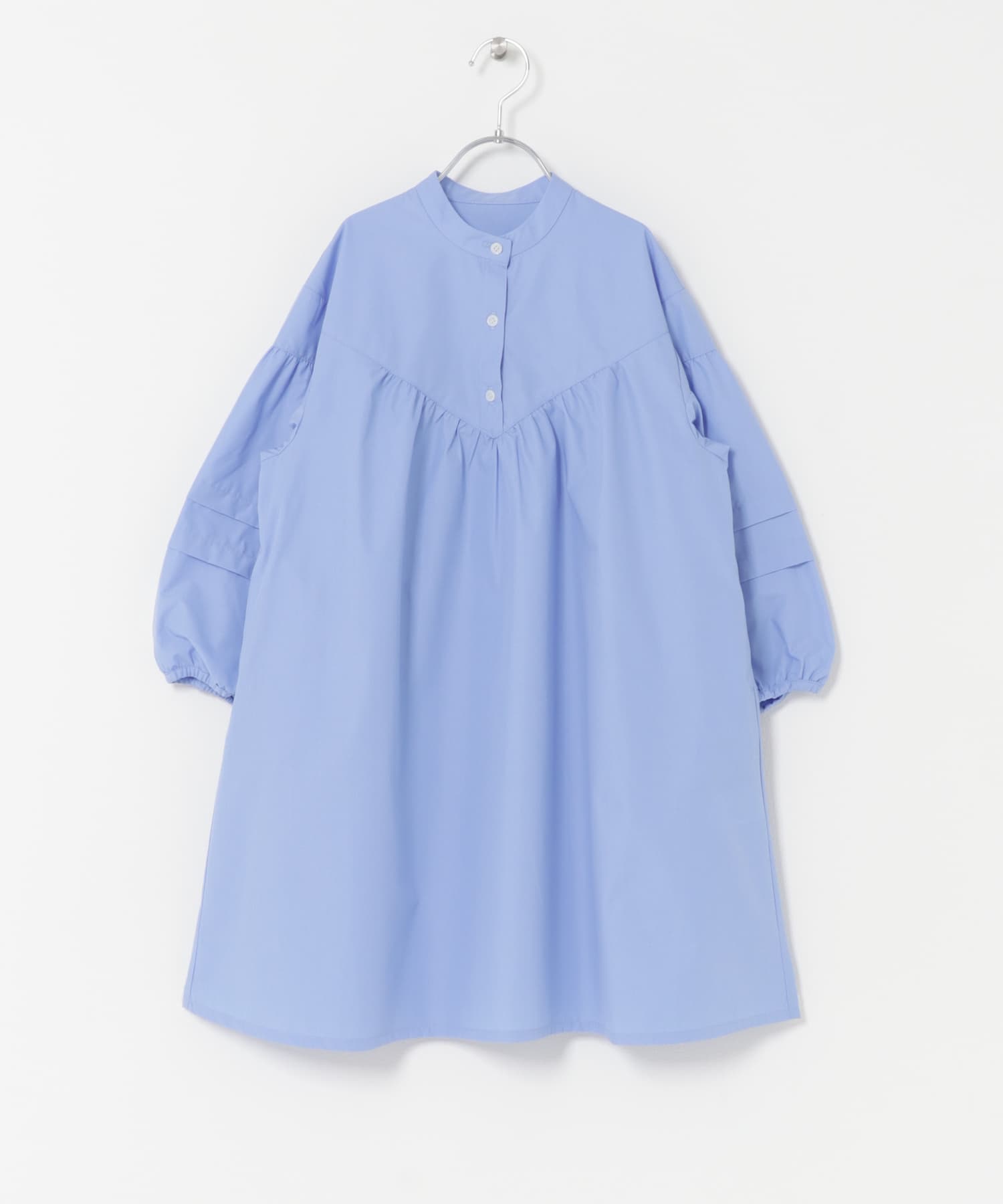 切替ギャザーワンピース(KIDS) BLUE 105(100-110)