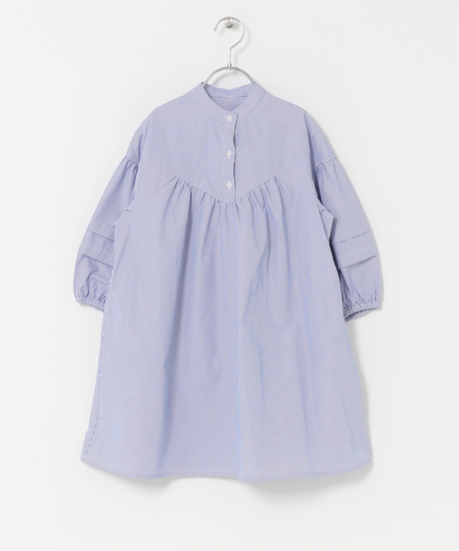 切替ギャザーワンピース(KIDS) STRIPE 105(100-110)