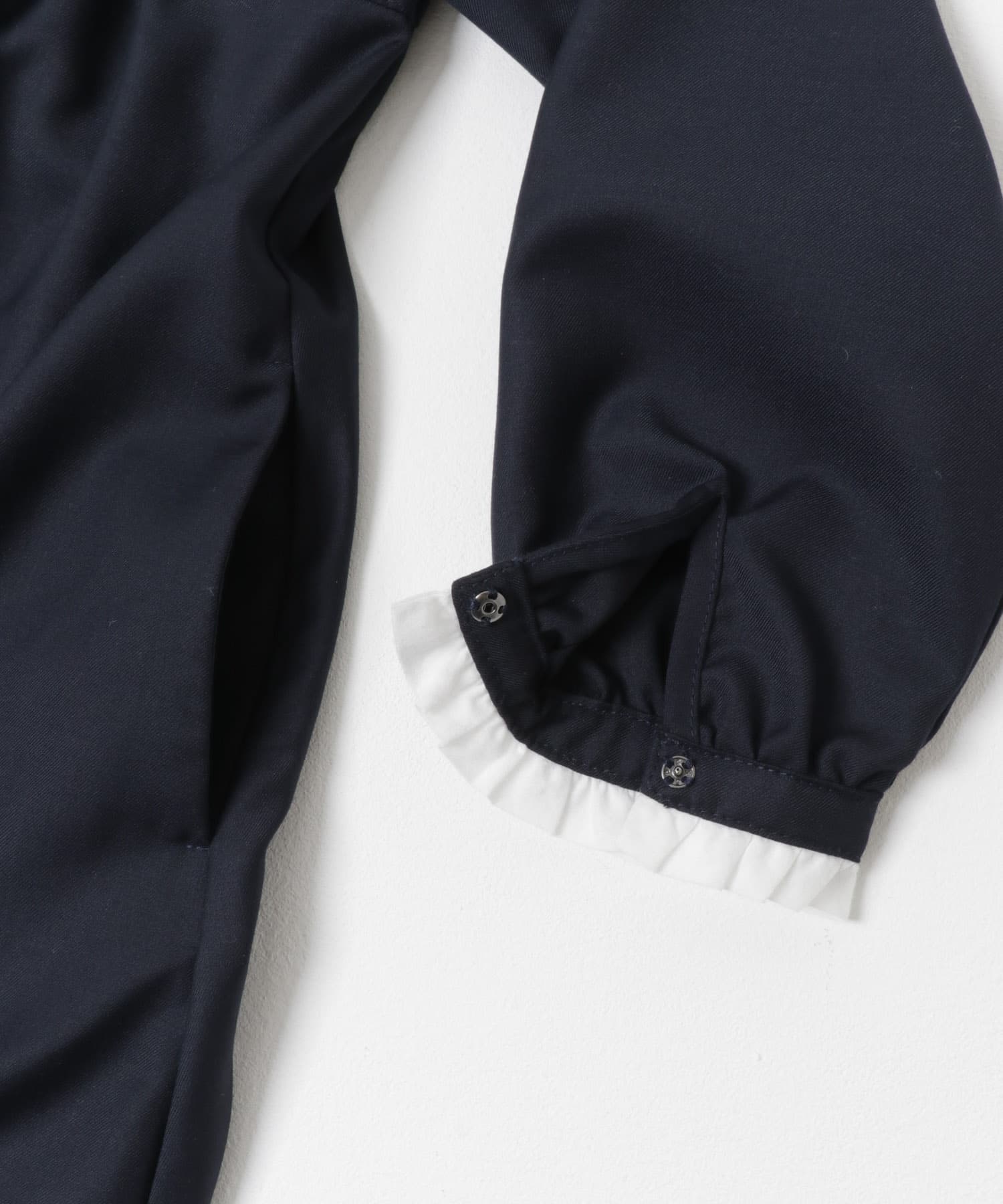 スカラーレース襟ワンピース(KIDS) NAVY 110