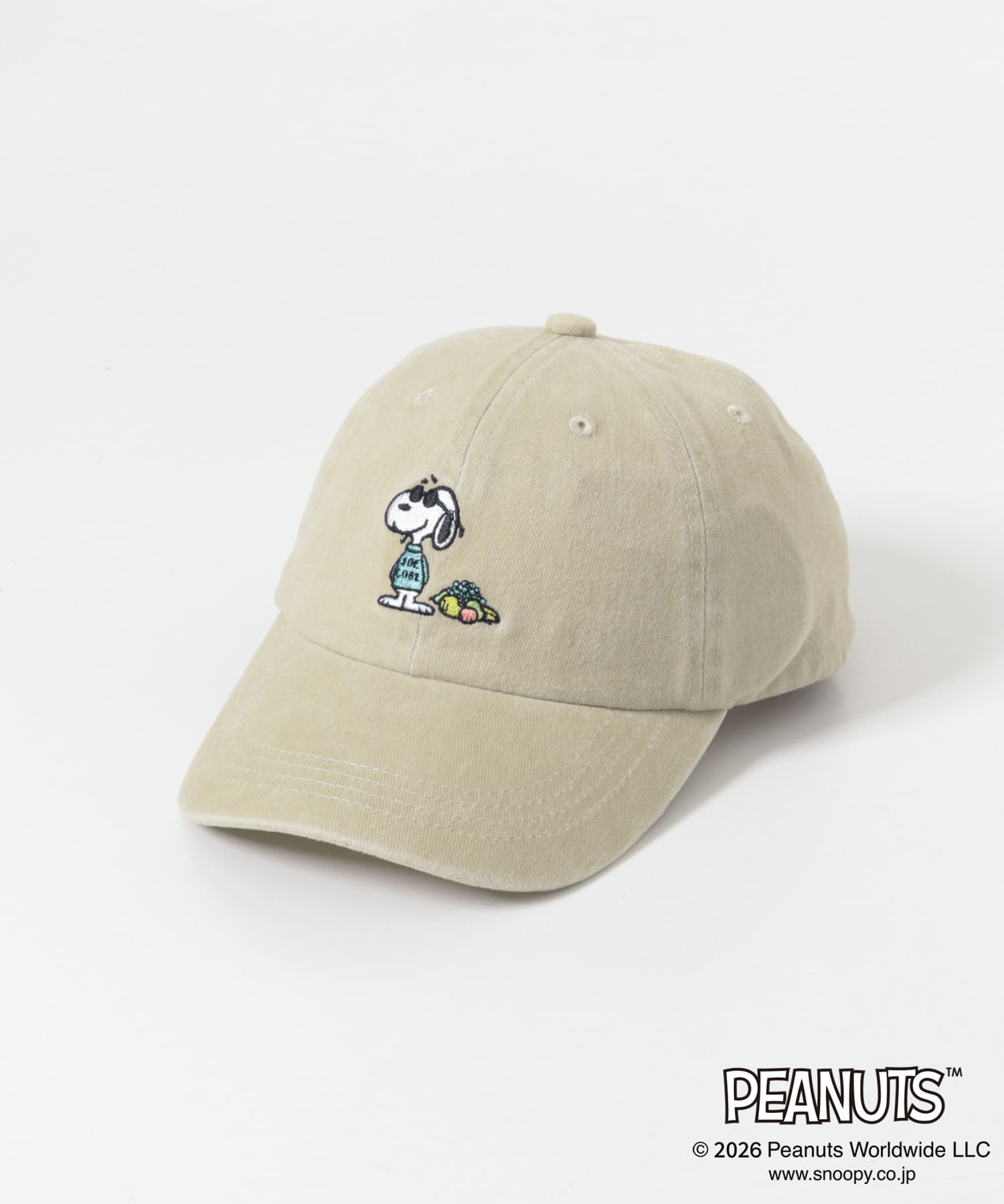 『別注』FRUIT OF THE LOOM×DOORS　1pt刺繍キャップ(KIDS) BEIGE One