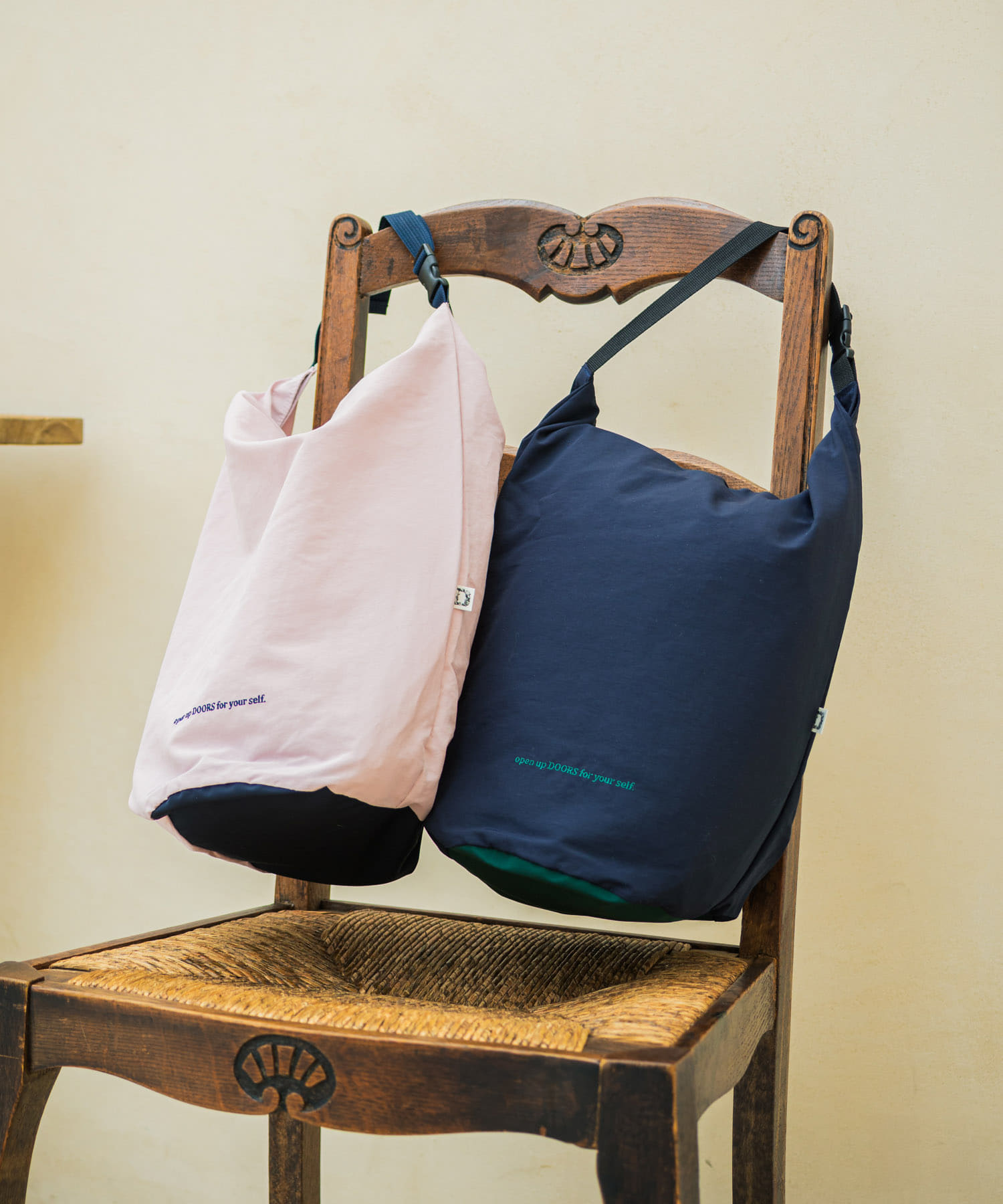 撥水ロールアップバッグ(KIDS) PNK×NVY One