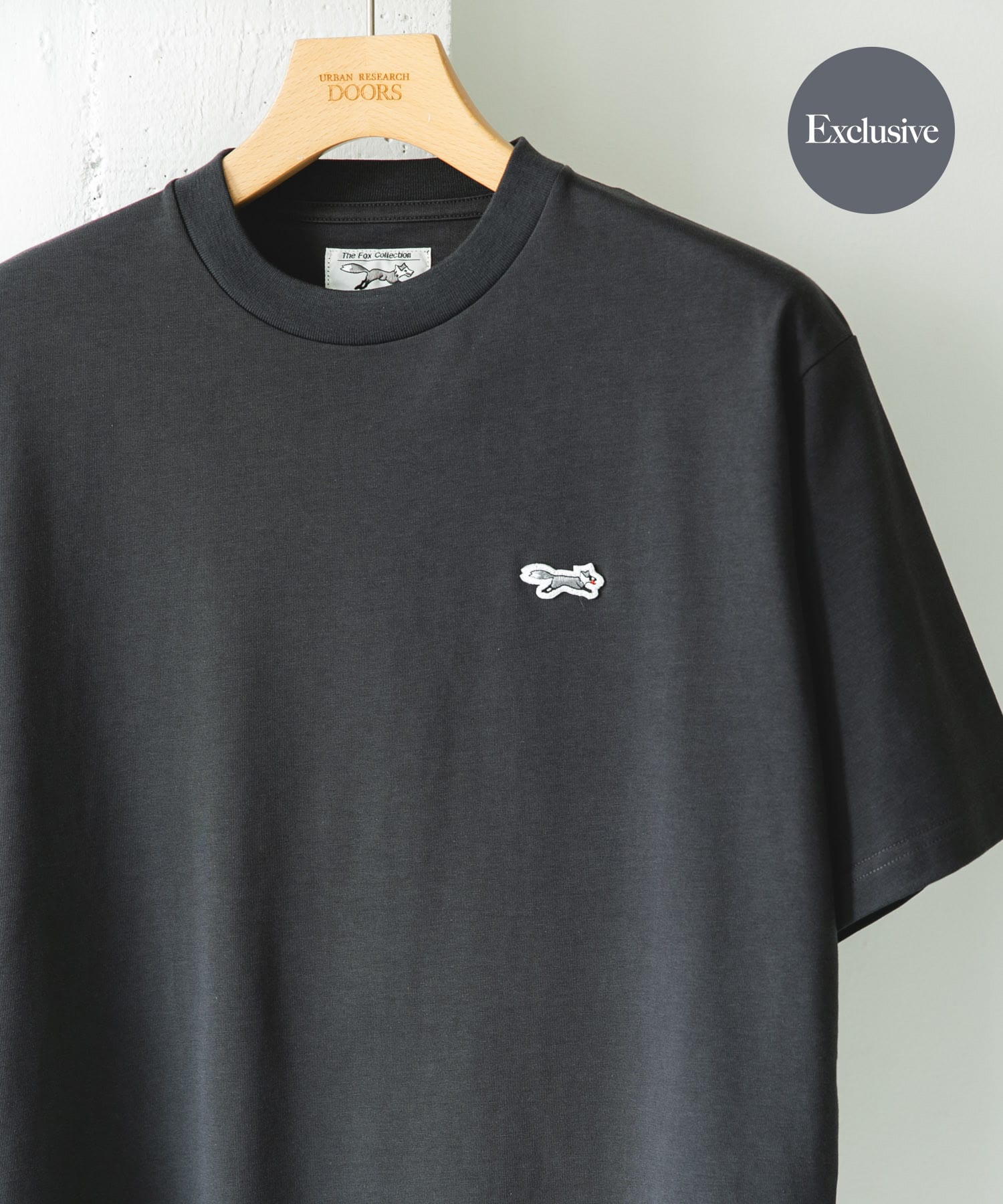 『別注』PENNEYS×DOORS　THE FOX 天竺 ショートスリーブTシャツ CHARCOAL M