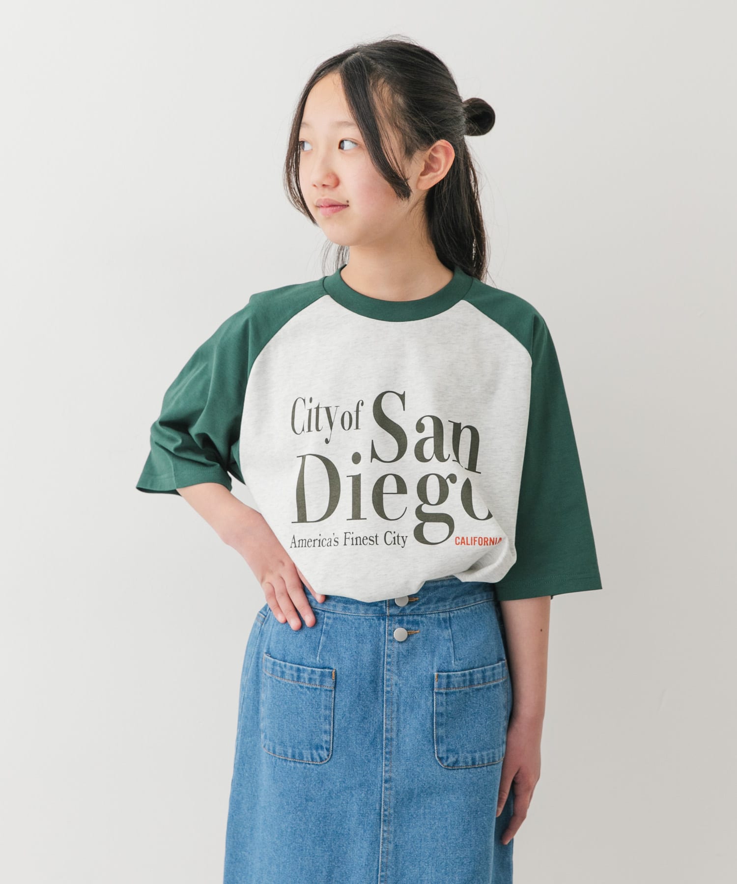 『150サイズ』ロゴプリントラグランTシャツ(KIDS)