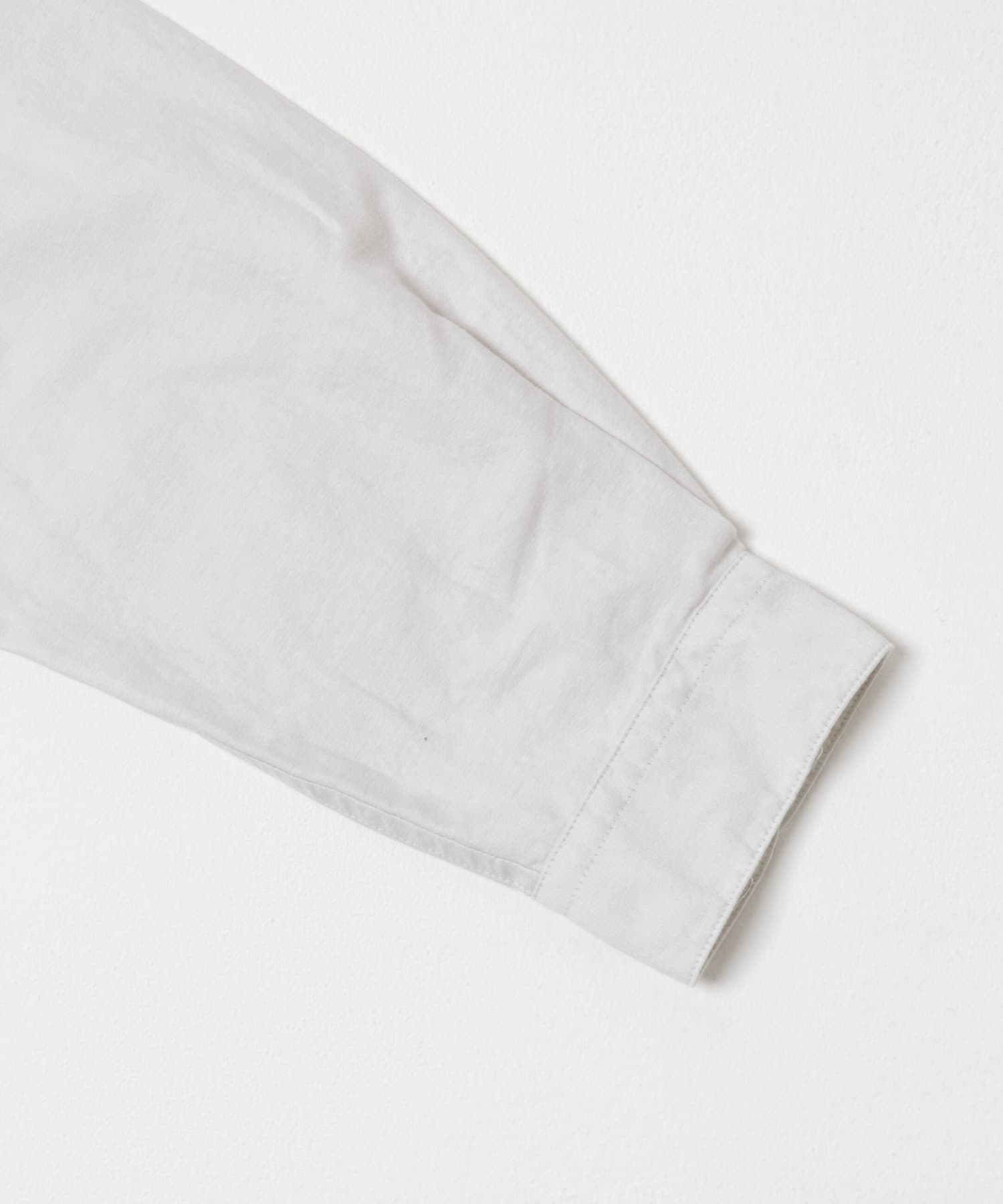 ピーチ起毛 バンドカラー ロングスリーブシャツ OFF M