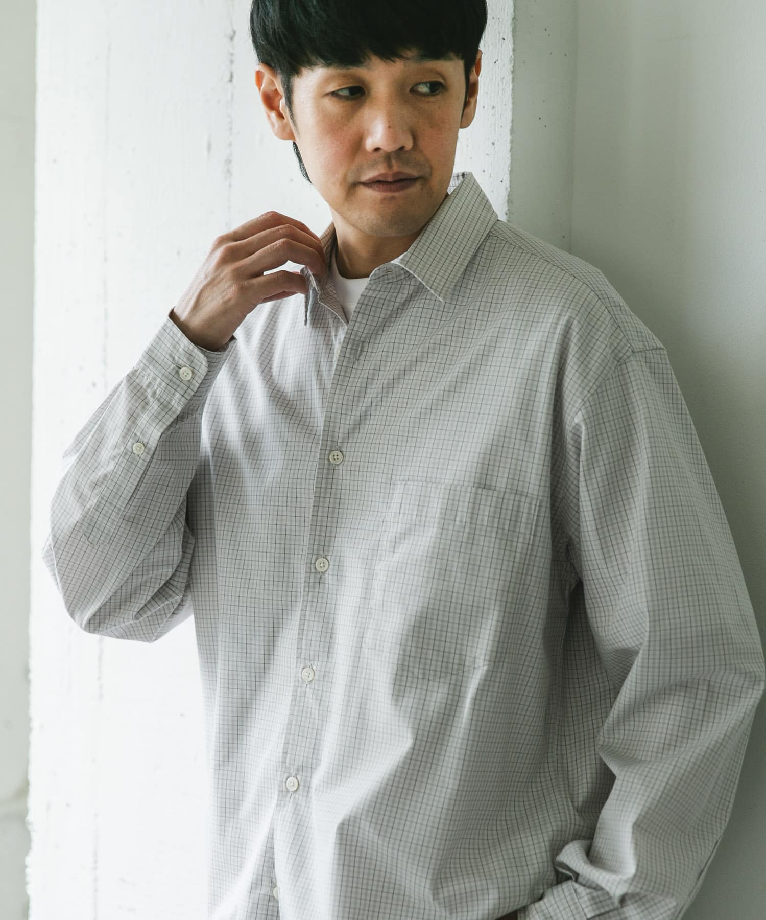 TCブロードレギュラーカラーロングスリーブシャツ