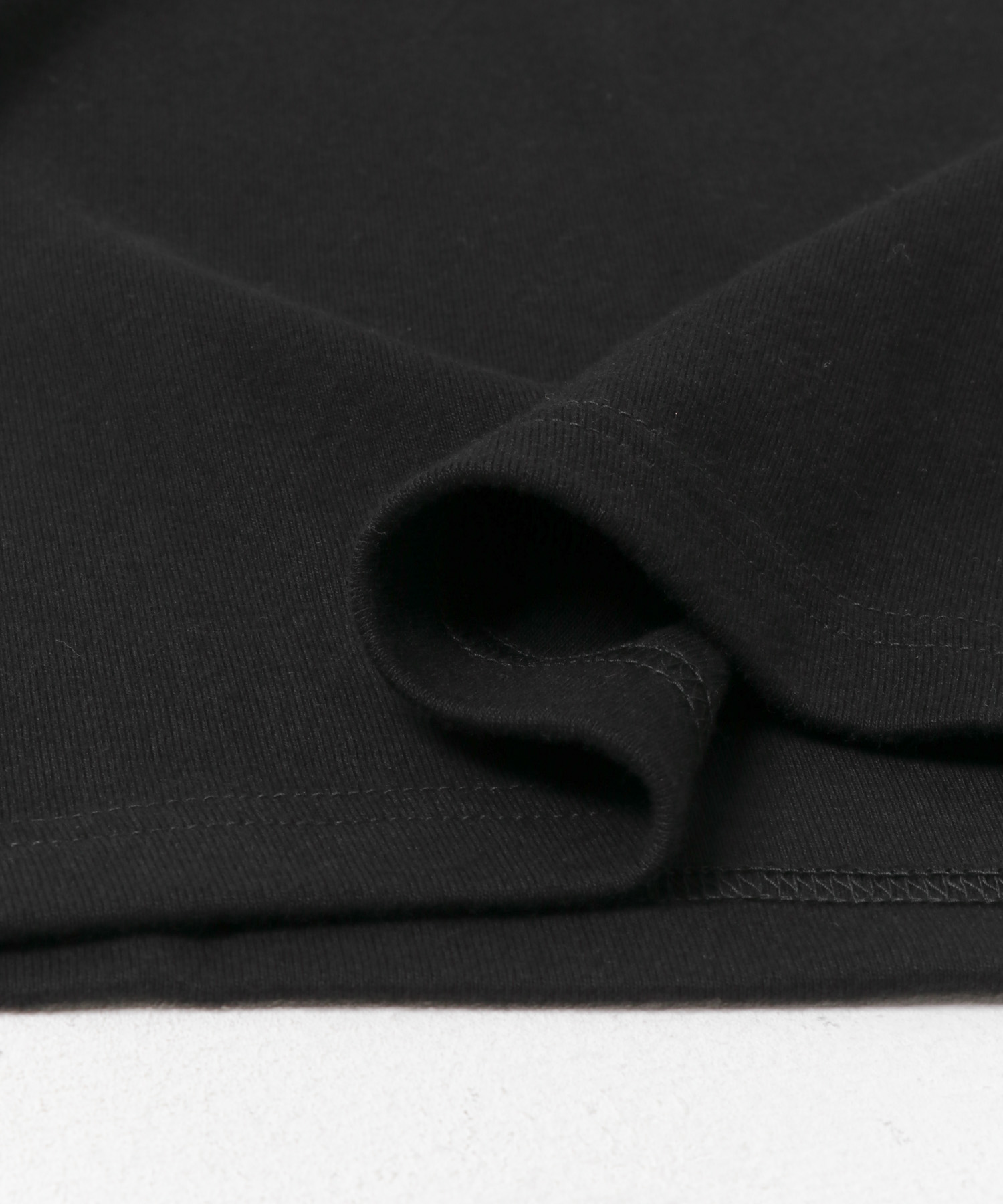 袖ドット柄切替ロングTシャツ BLACK M
