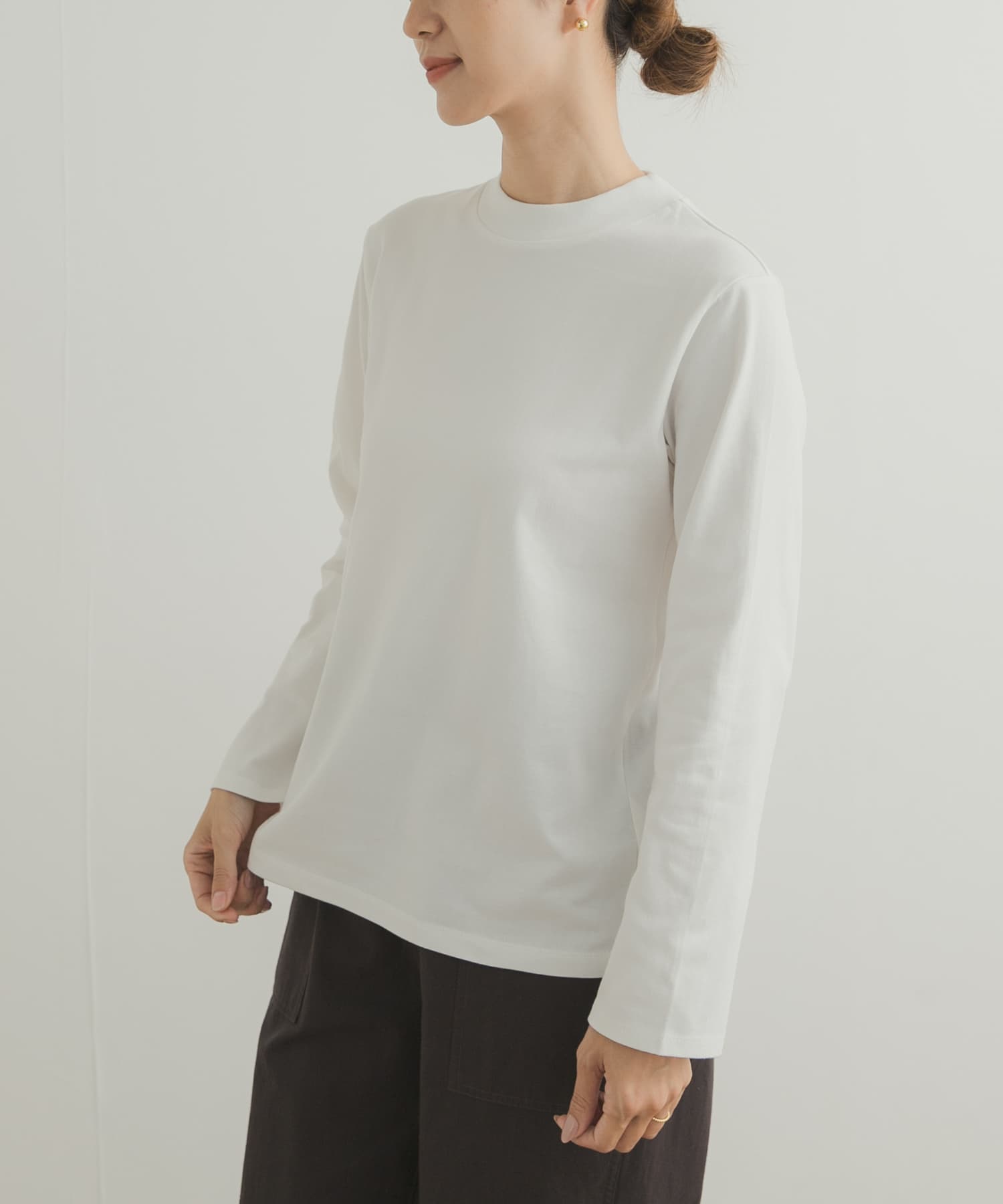 Grow Organic ハイネックロングスリーブTシャツ