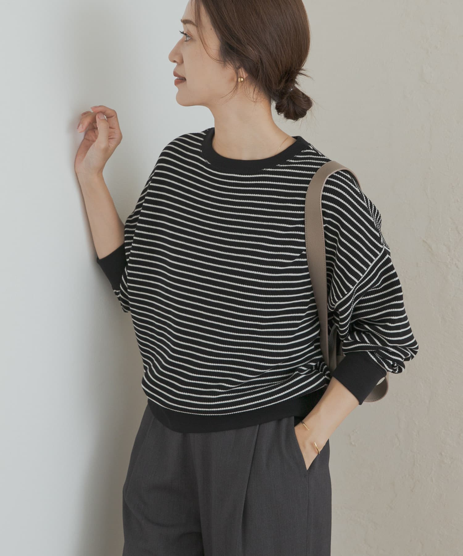 タックフライスロングスリーブTシャツ