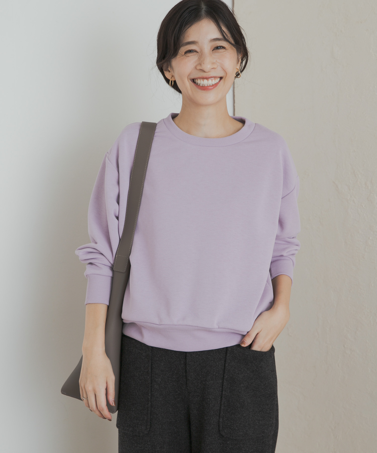 速乾裏毛サイドポケットプルオーバー