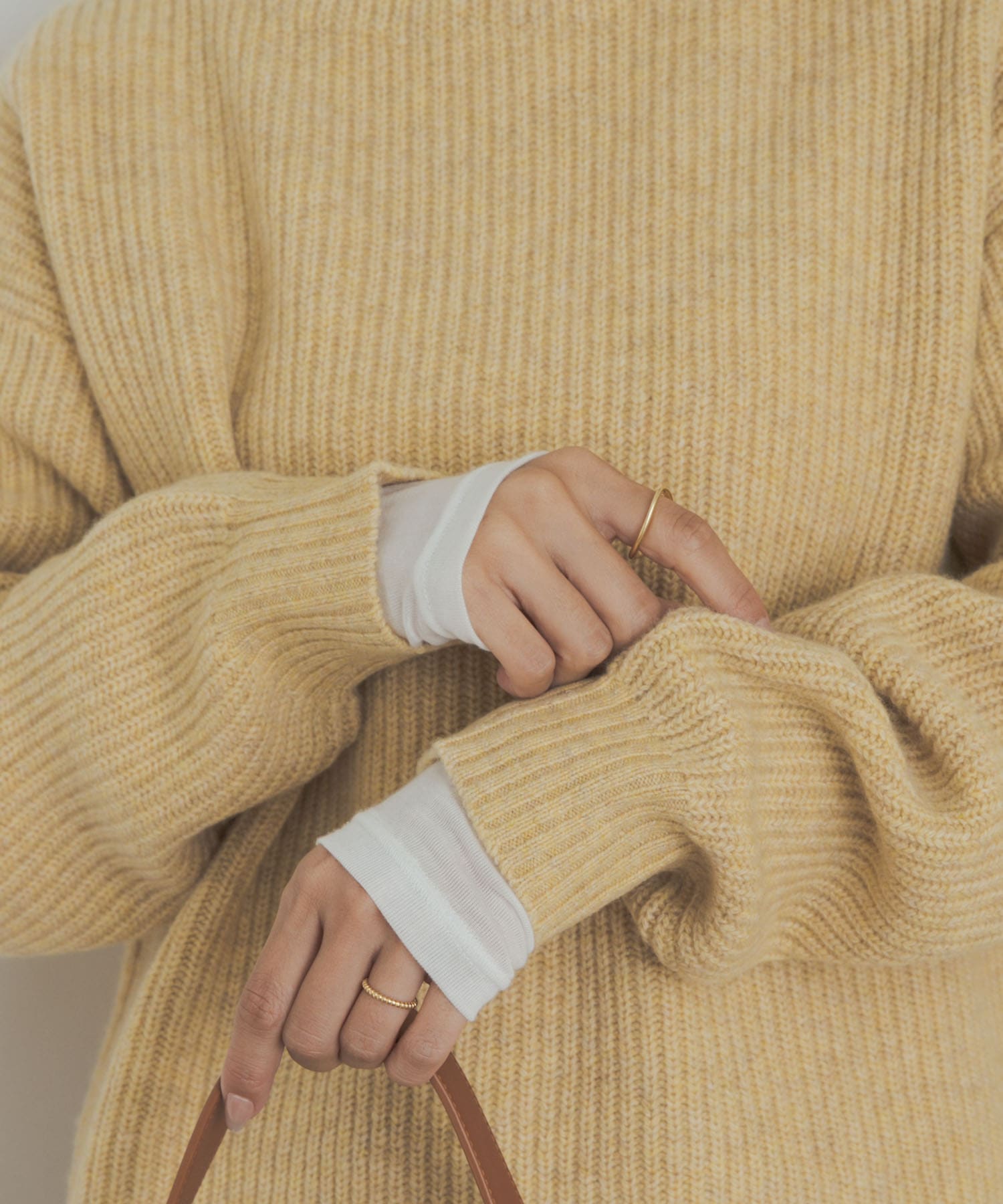 カシミヤシルク混タートルネックカットソー OFF M