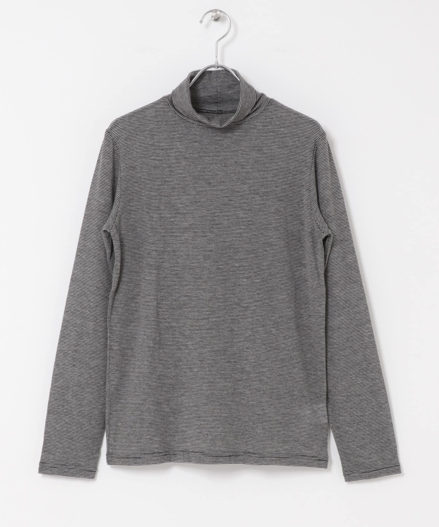 カシミヤシルク混タートルネックカットソー OFF×BLK M