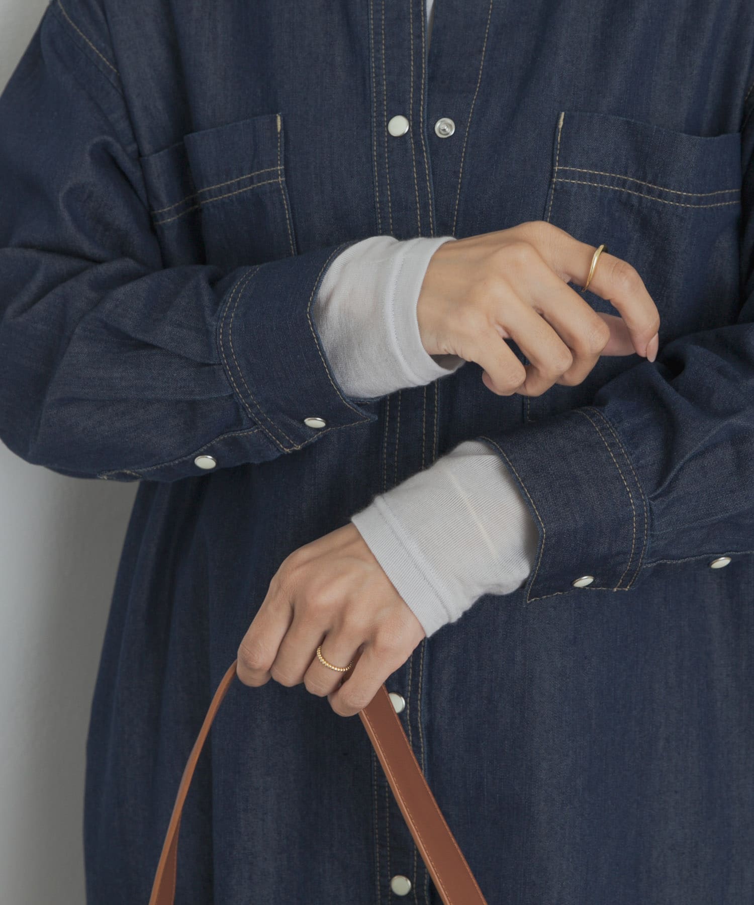 カシミヤシルク混タートルネックカットソー L.GRAY M