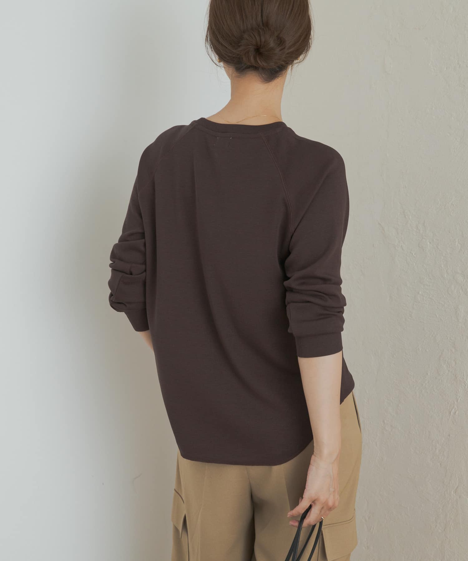 『一部WEB限定カラー』ソフトフライスプルオーバー BROWN M