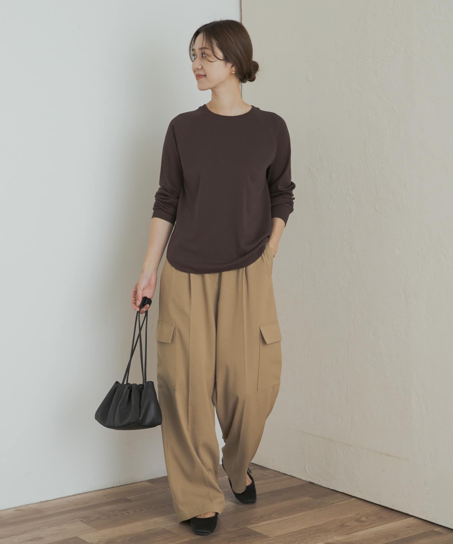『一部WEB限定カラー』ソフトフライスプルオーバー BROWN M