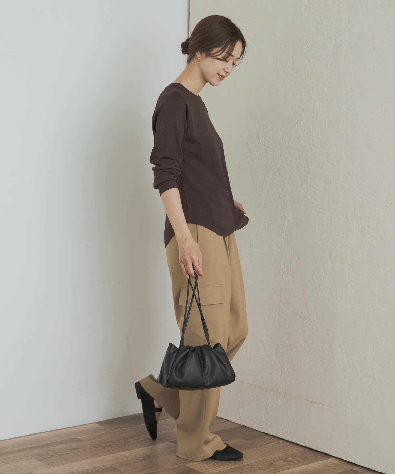 『一部WEB限定カラー』ソフトフライスプルオーバー BROWN M