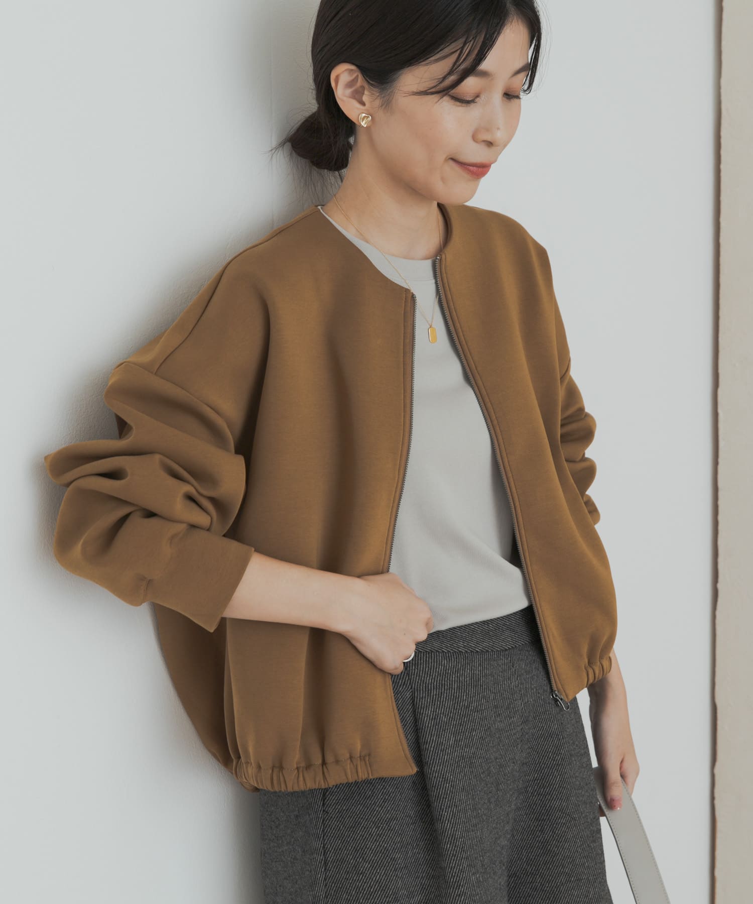 ダンボールZIPカーディガン GOLD M