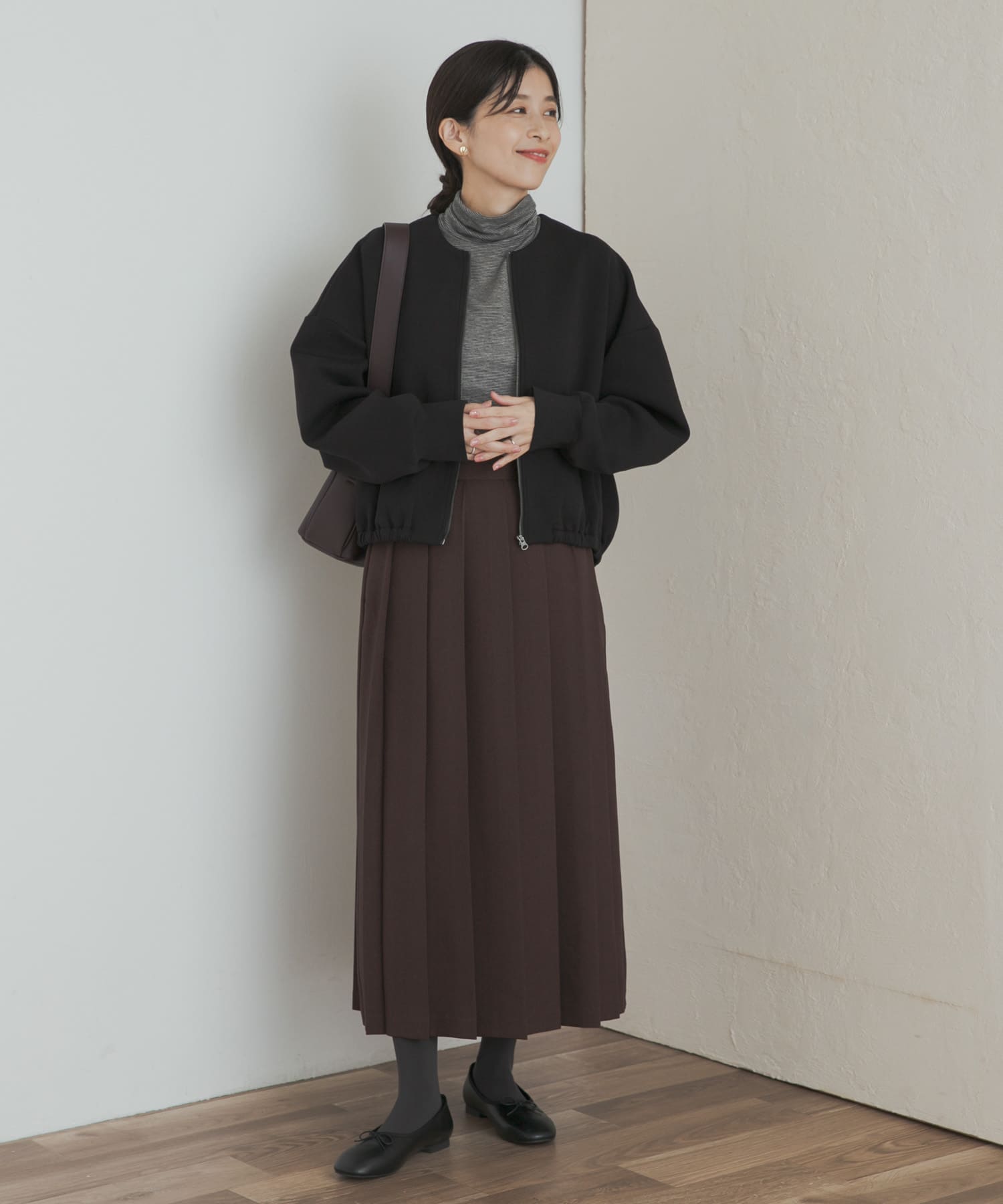 ダンボールZIPカーディガン BLACK M