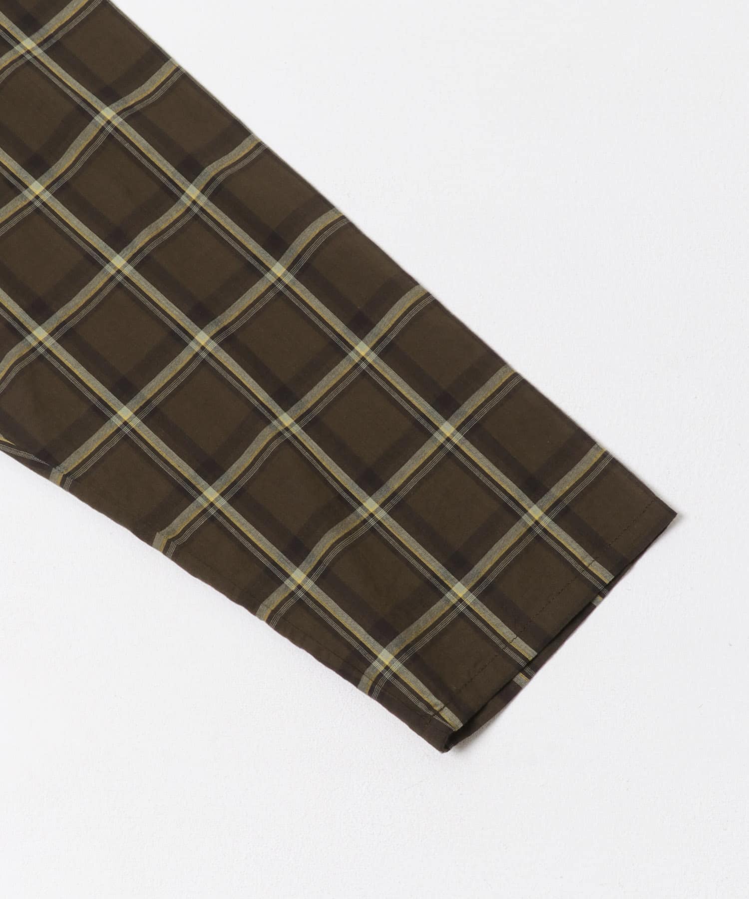 チェックフレアブラウス BROWN M
