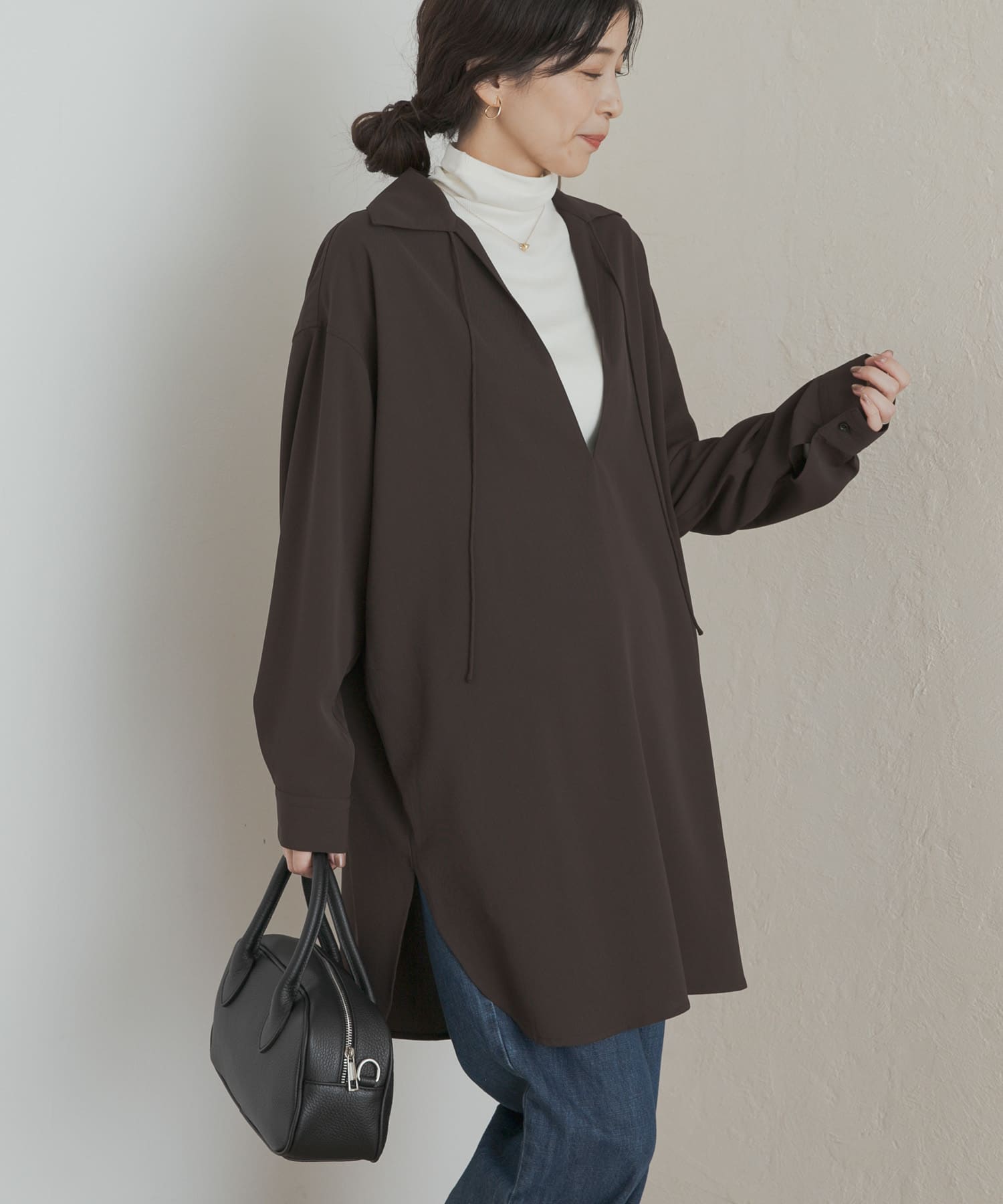スキッパーチュニックシャツ(M BROWN): トップス｜URBAN RESEARCH公式