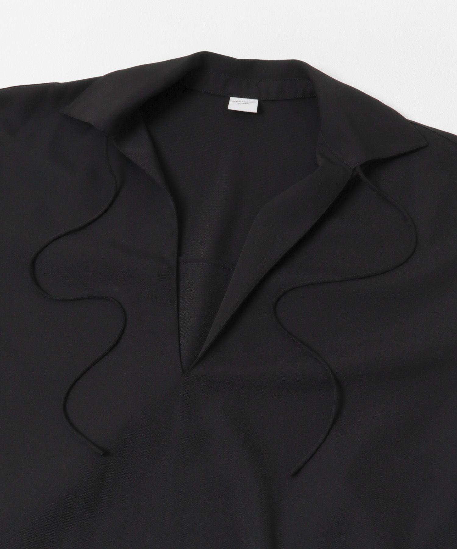 スキッパーチュニックシャツ BLACK M