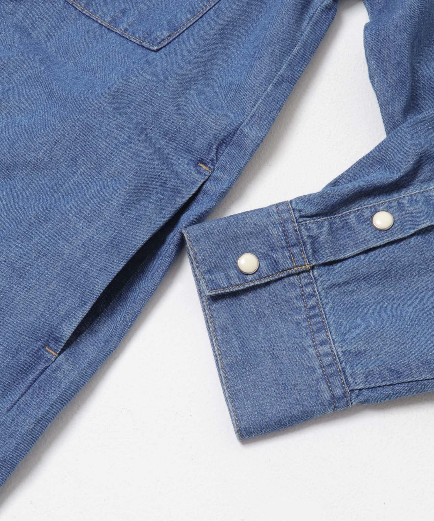 デニムバンドカラーワンピース INDIGO M